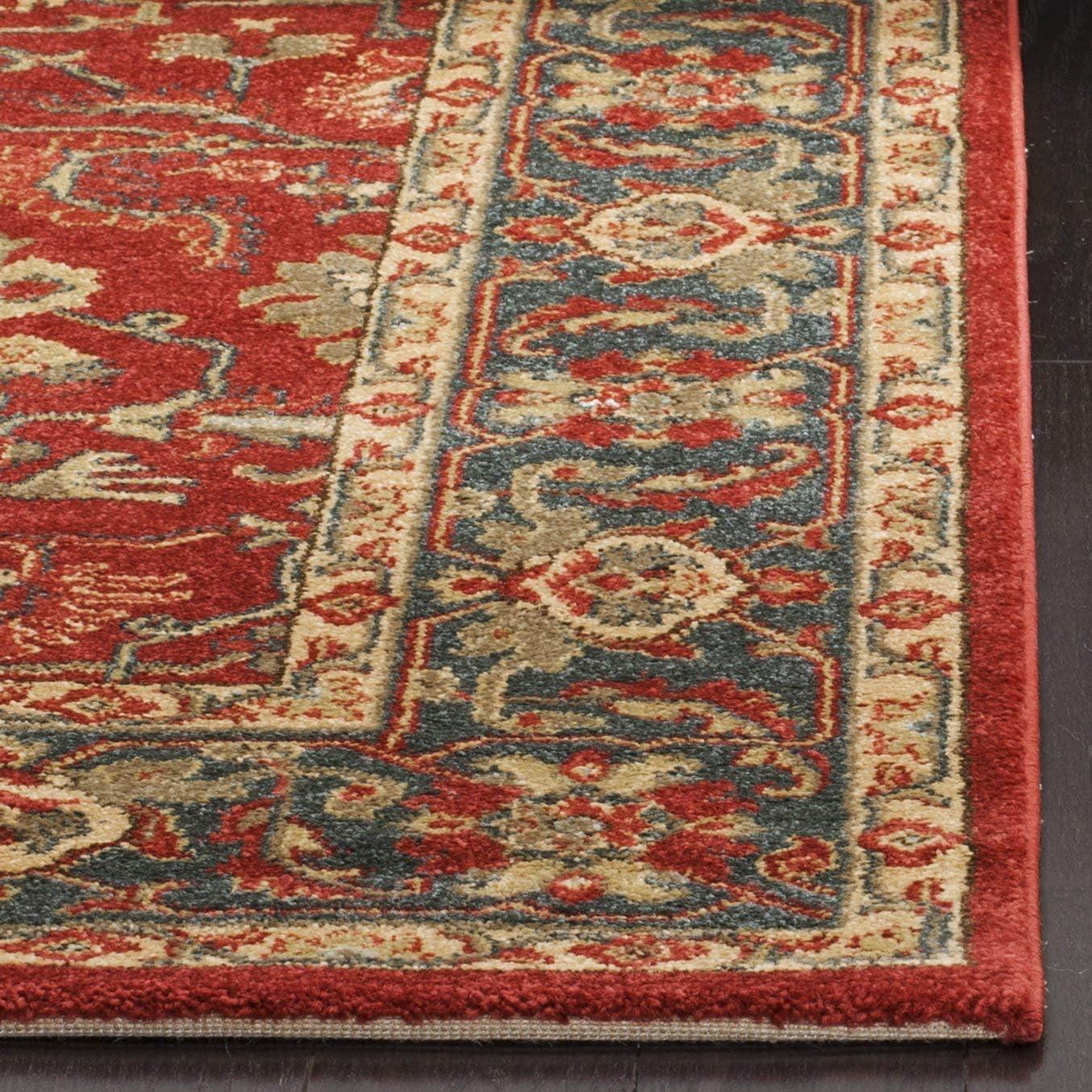 image:imageSAFAVIEH Mahal Collection 9 x 12 Beige Red MAH693B Traditional Oriental NonShedding Living Room Bedroom Dining Home Office Area RugRedNavy