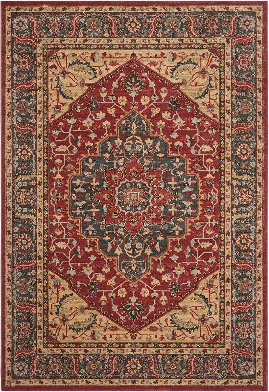 image:imageSAFAVIEH Mahal Collection 9 x 12 Navy Red MAH621C Traditional Oriental NonShedding Living Room Bedroom Dining Home Office Area RugNavyRed