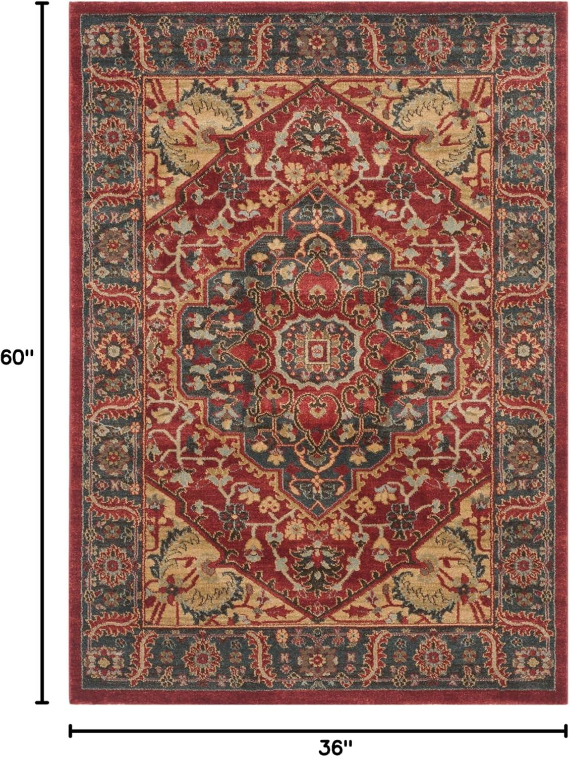 image:imageSAFAVIEH Mahal Collection 9 x 12 Navy Red MAH621C Traditional Oriental NonShedding Living Room Bedroom Dining Home Office Area RugNavyRed
