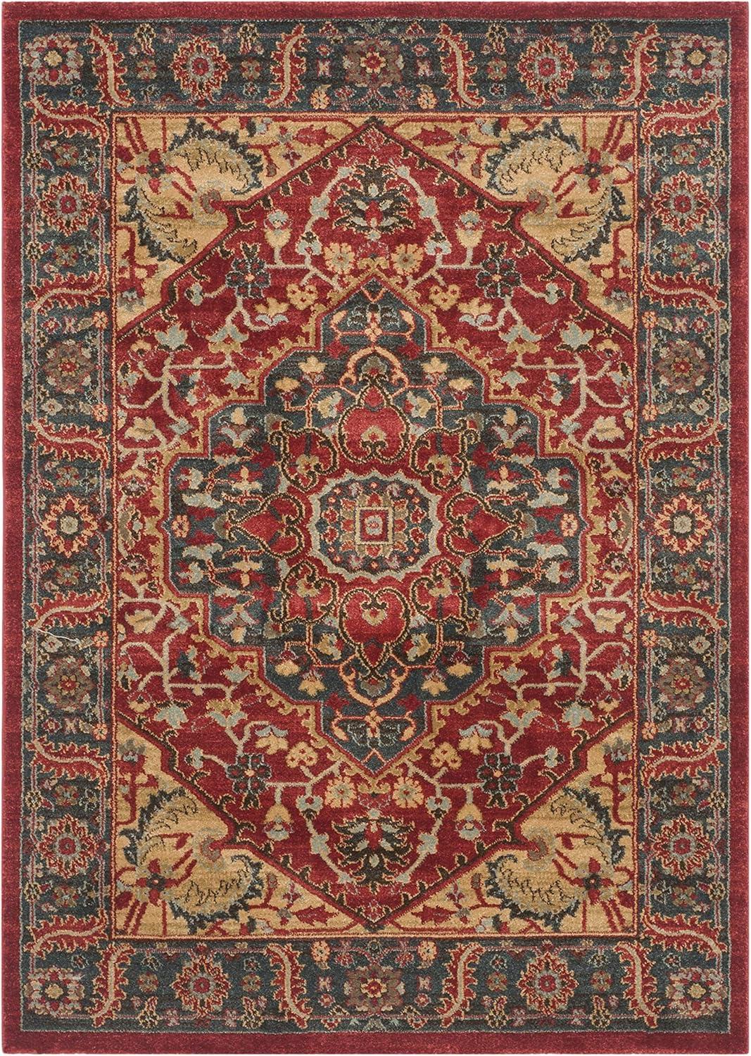 image:imageSAFAVIEH Mahal Collection 9 x 12 Navy Red MAH621C Traditional Oriental NonShedding Living Room Bedroom Dining Home Office Area RugNavyRed