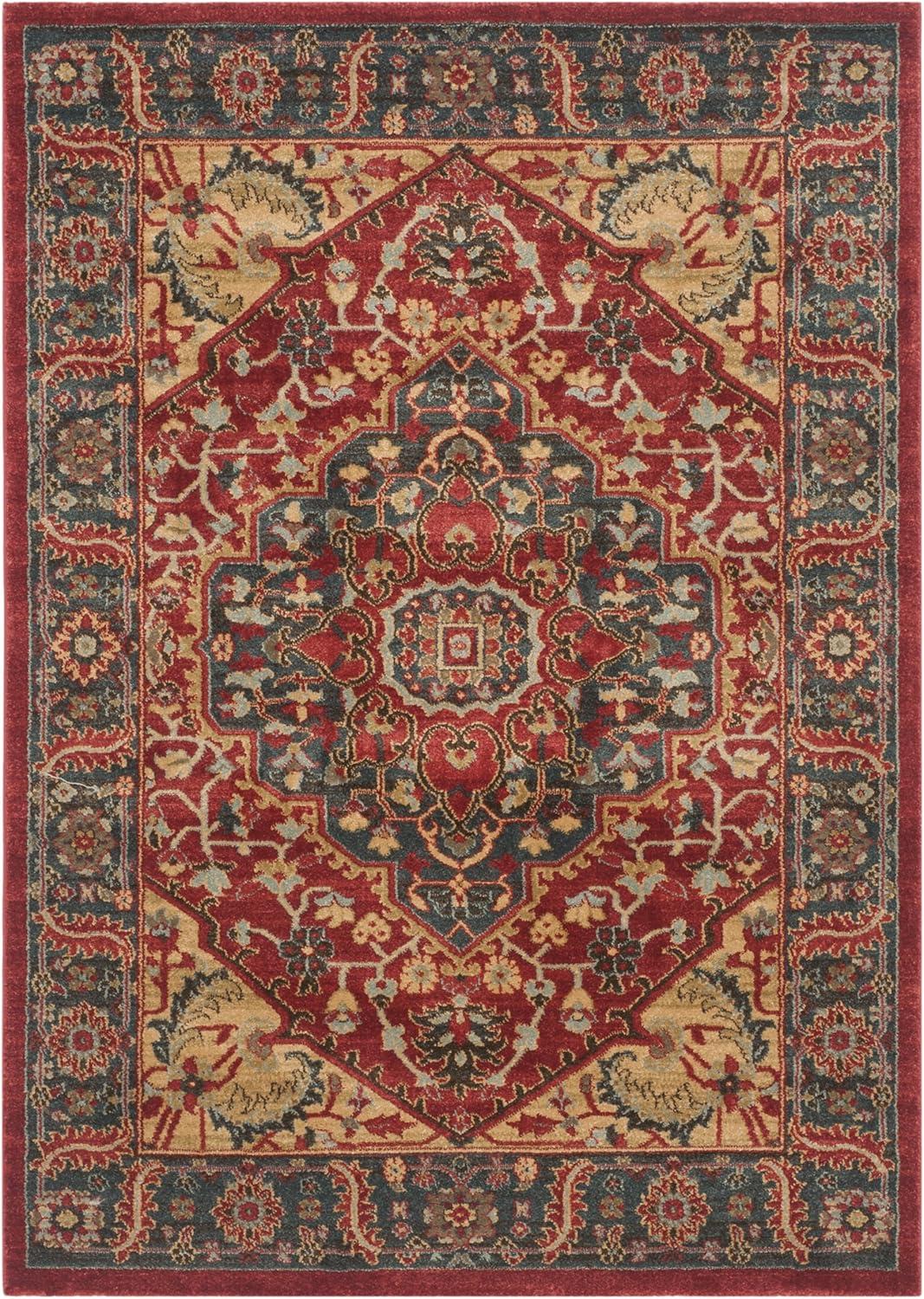 image:imageSAFAVIEH Mahal Collection 9 x 12 Navy Red MAH621C Traditional Oriental NonShedding Living Room Bedroom Dining Home Office Area RugNavyRed