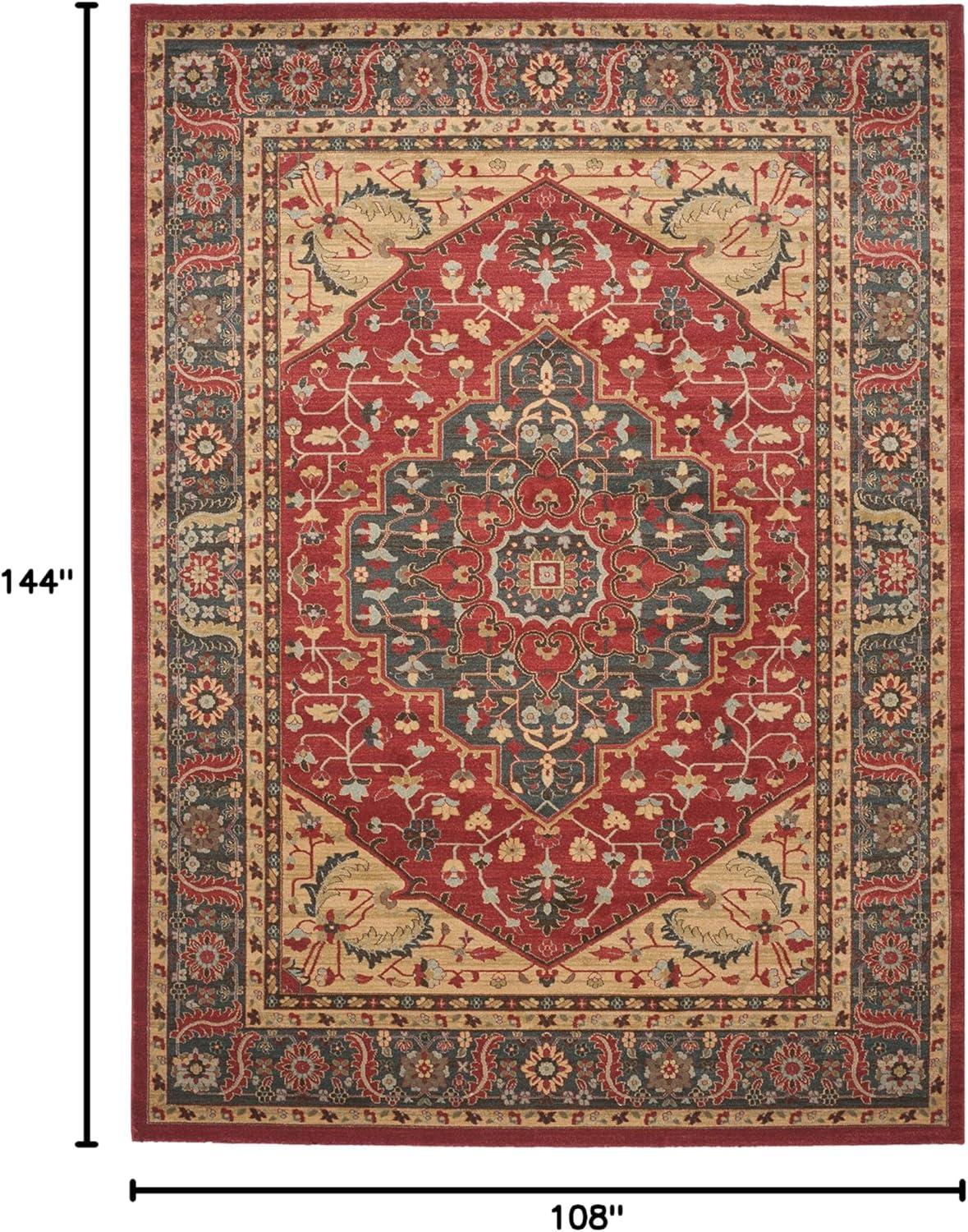 image:imageSAFAVIEH Mahal Collection 9 x 12 Navy Red MAH621C Traditional Oriental NonShedding Living Room Bedroom Dining Home Office Area RugNavyRed
