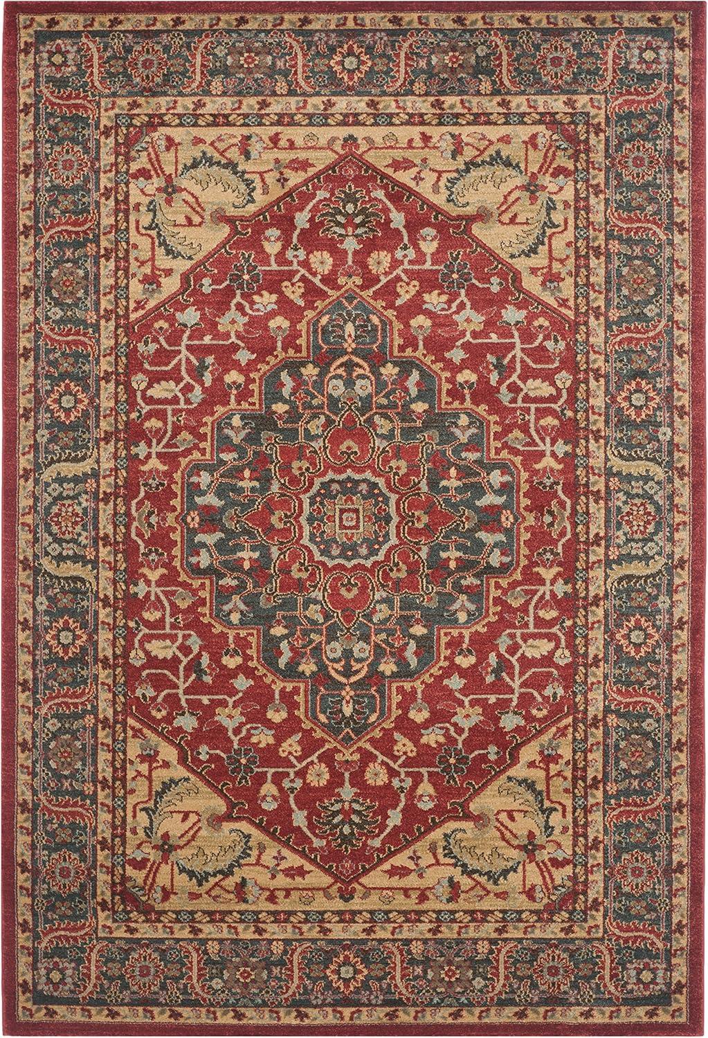 image:imageSAFAVIEH Mahal Collection 9 x 12 Navy Red MAH621C Traditional Oriental NonShedding Living Room Bedroom Dining Home Office Area RugNavyRed