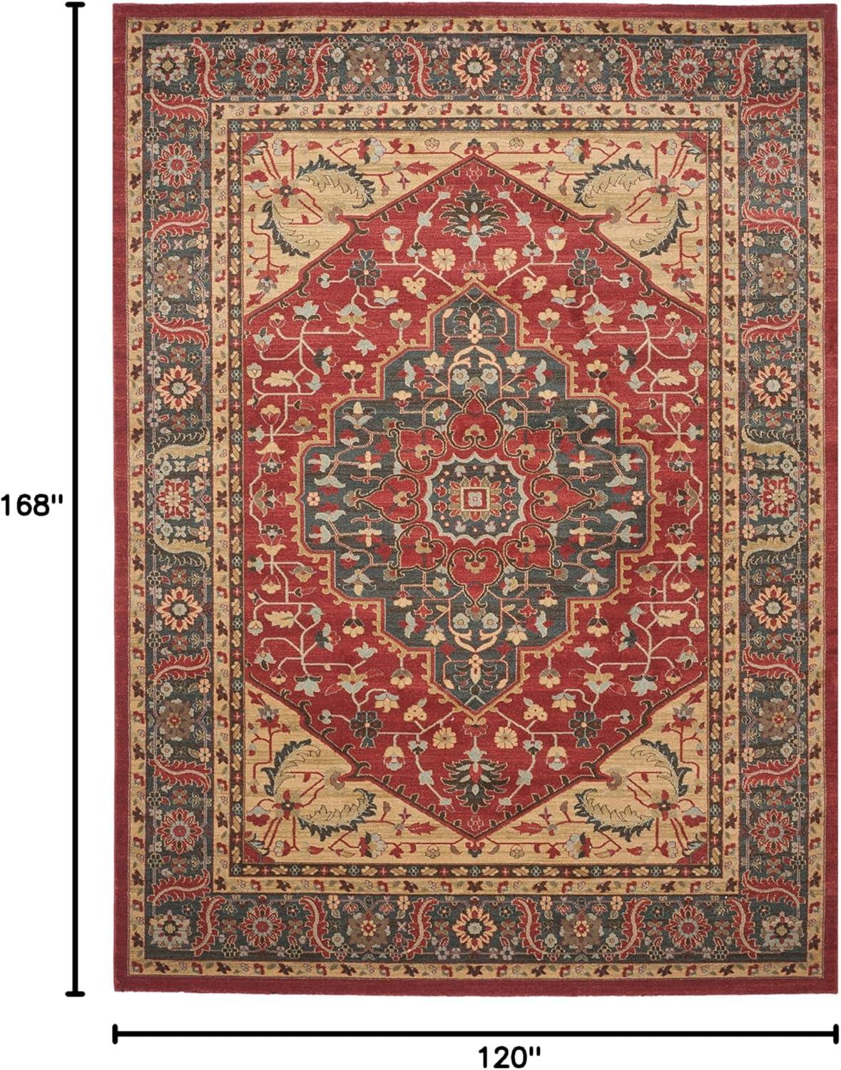 image:imageSAFAVIEH Mahal Collection 9 x 12 Navy Red MAH621C Traditional Oriental NonShedding Living Room Bedroom Dining Home Office Area RugNavyRed