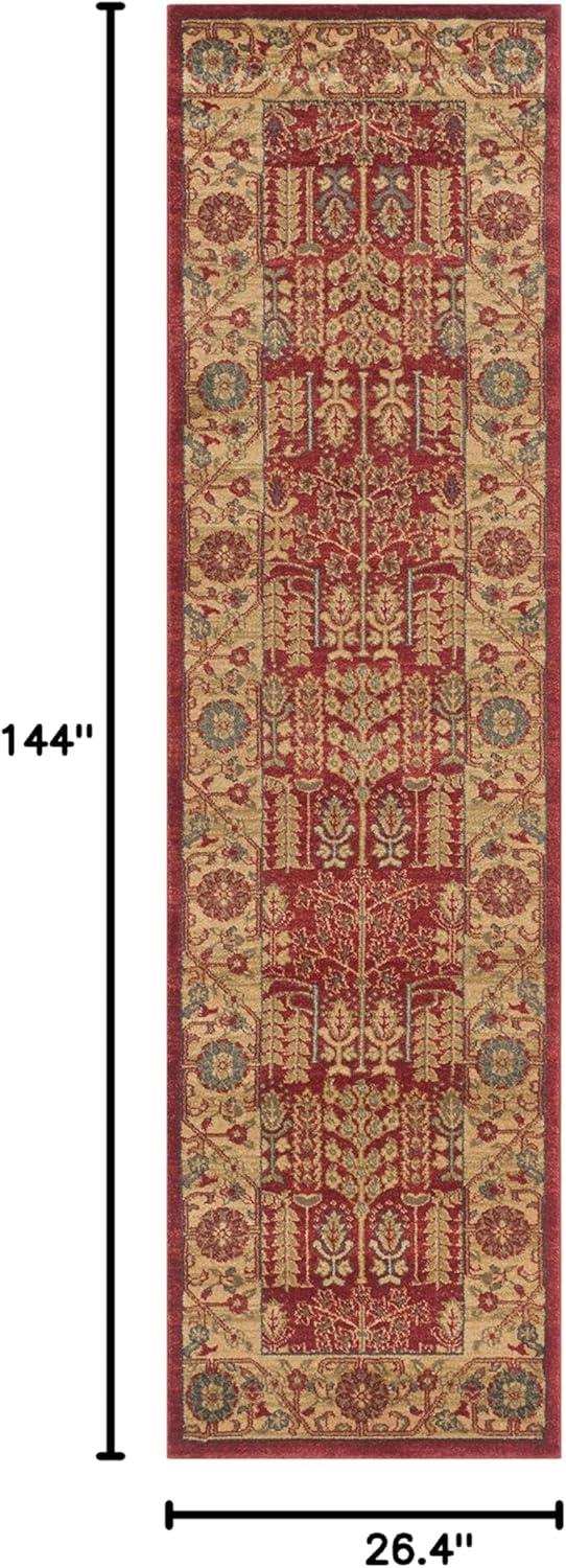 image:imageSAFAVIEH Mahal Collection Area Rug 51 x 77 Red amp Natural Traditional Oriental Design NonShedding amp Easy Care Ideal for High Traffic Areas in Living Room Bedroom MAH697ARedNatural
