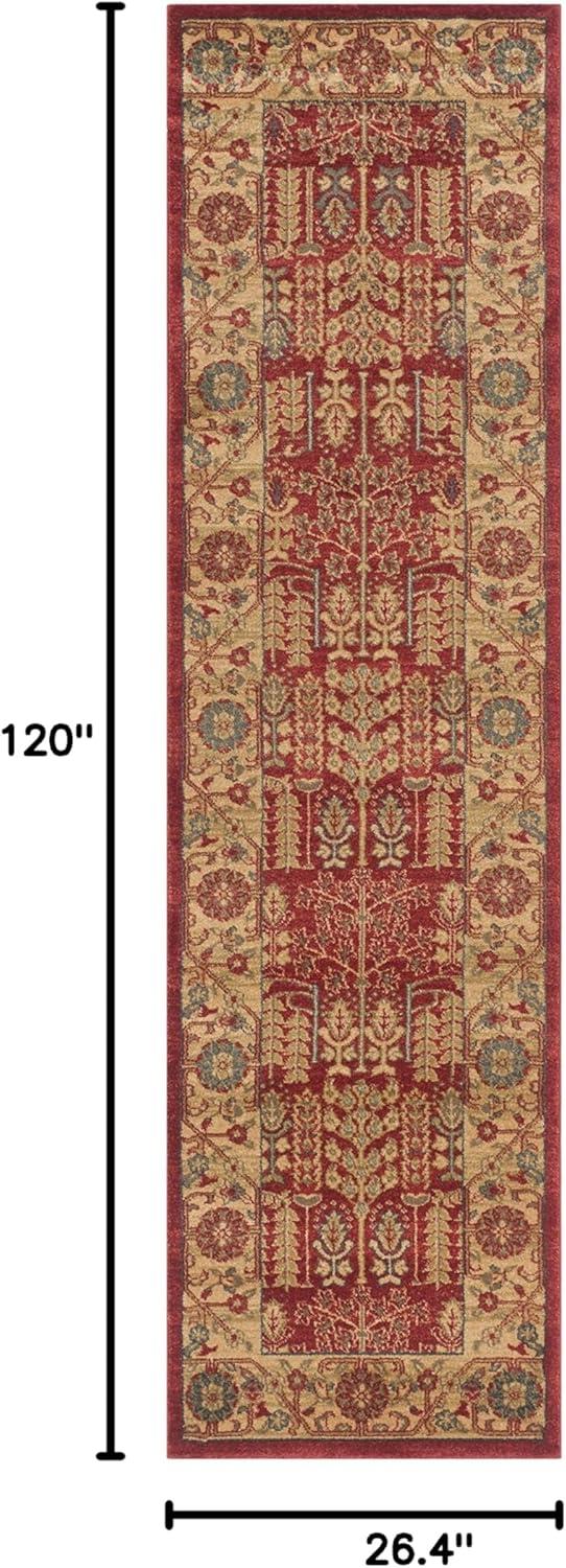 image:imageSAFAVIEH Mahal Collection Area Rug 51 x 77 Red amp Natural Traditional Oriental Design NonShedding amp Easy Care Ideal for High Traffic Areas in Living Room Bedroom MAH697ARedNatural