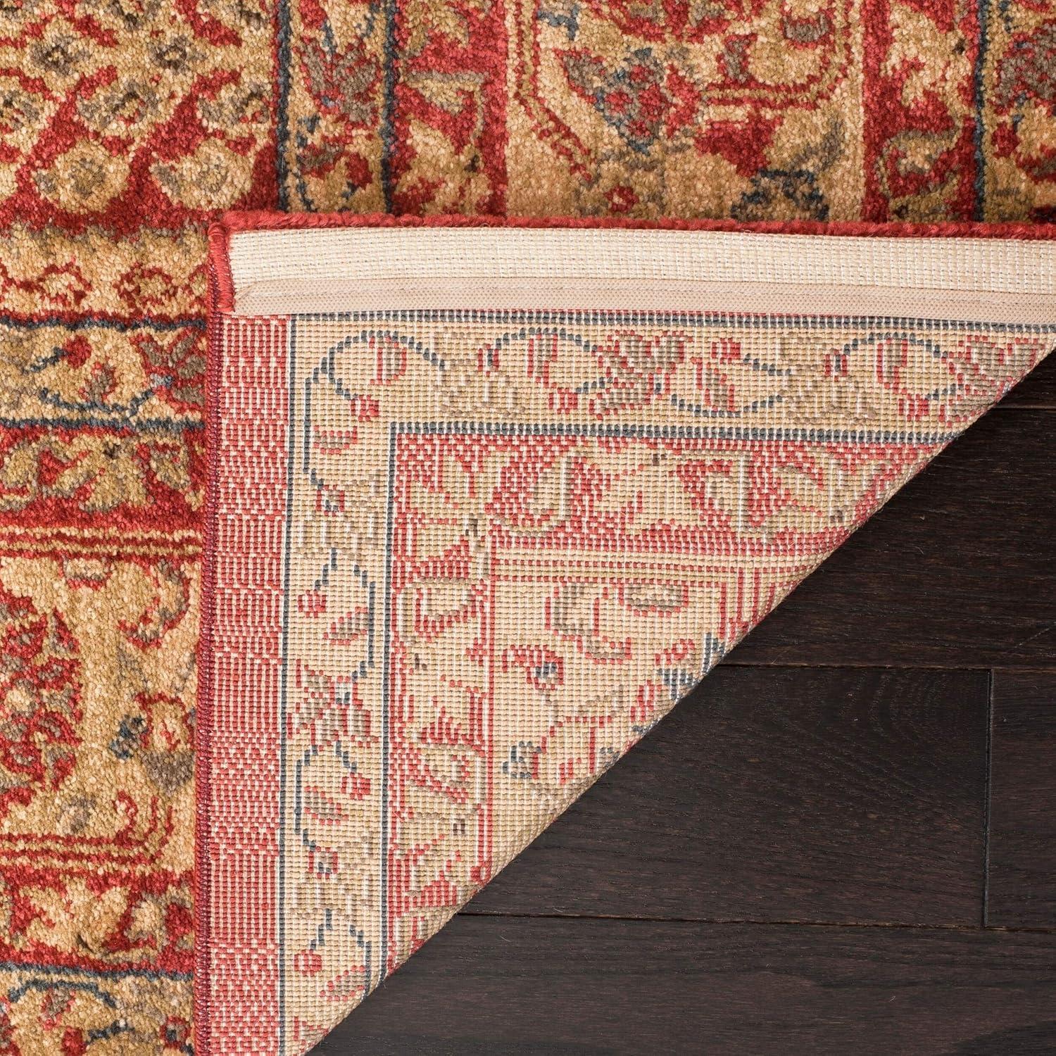 image:imageSAFAVIEH Mahal Collection Area Rug 51 x 77 Red amp Natural Traditional Oriental Design NonShedding amp Easy Care Ideal for High Traffic Areas in Living Room Bedroom MAH697ARedNatural
