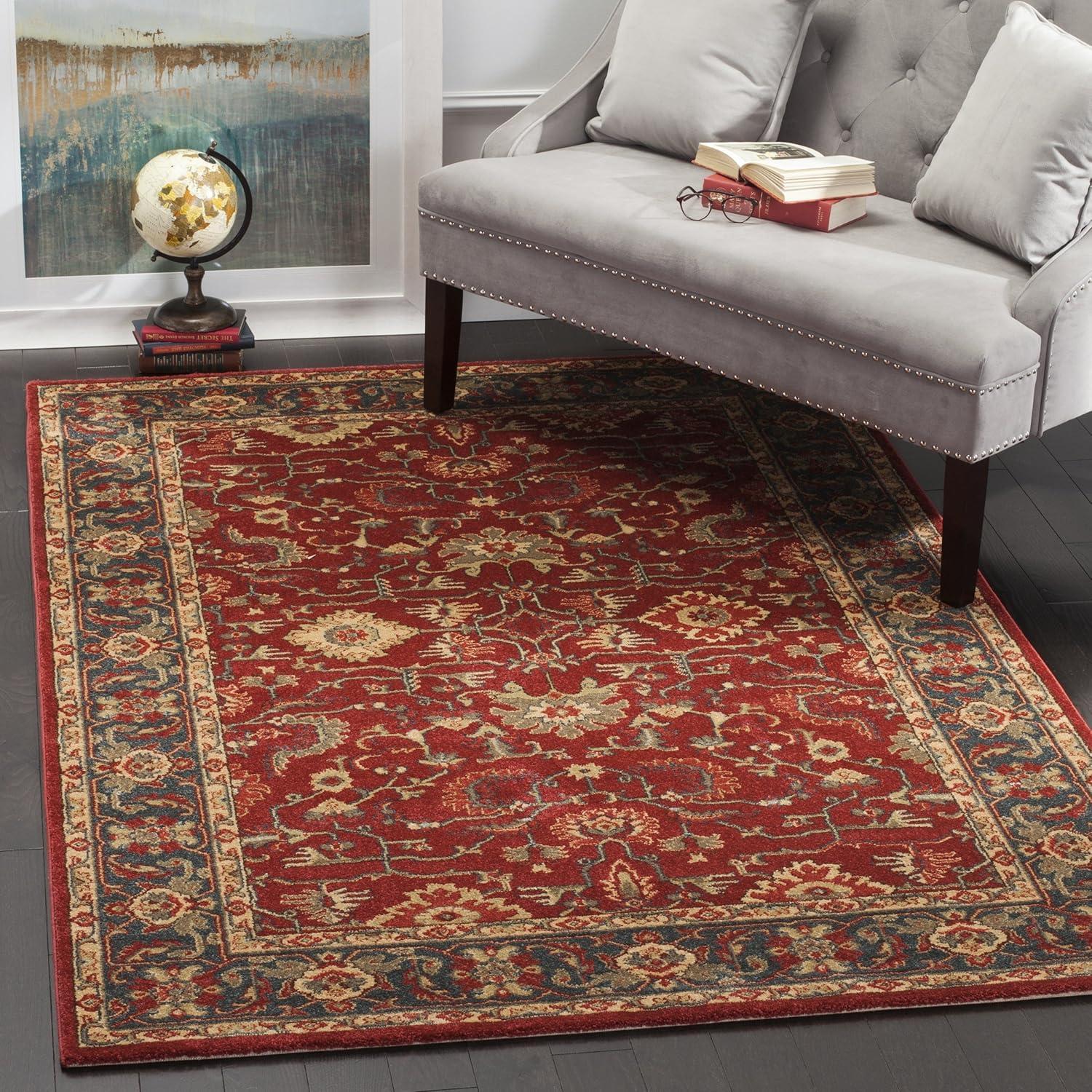 image:imageSAFAVIEH Mahal Collection Area Rug 51 x 77 Red amp Natural Traditional Oriental Design NonShedding amp Easy Care Ideal for High Traffic Areas in Living Room Bedroom MAH697ARedNatural