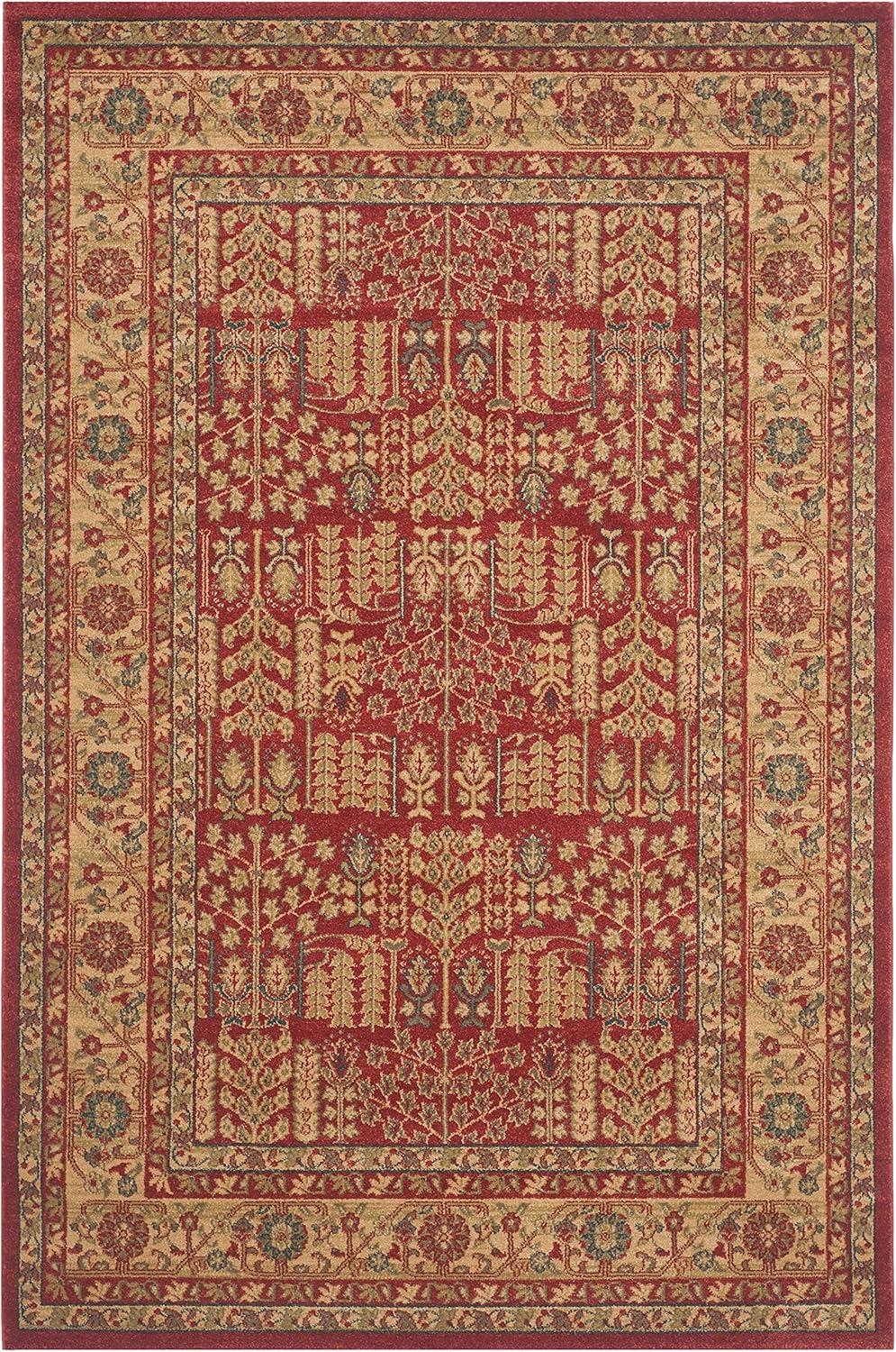 image:imageSAFAVIEH Mahal Collection Area Rug 51 x 77 Red amp Natural Traditional Oriental Design NonShedding amp Easy Care Ideal for High Traffic Areas in Living Room Bedroom MAH697ARedNatural