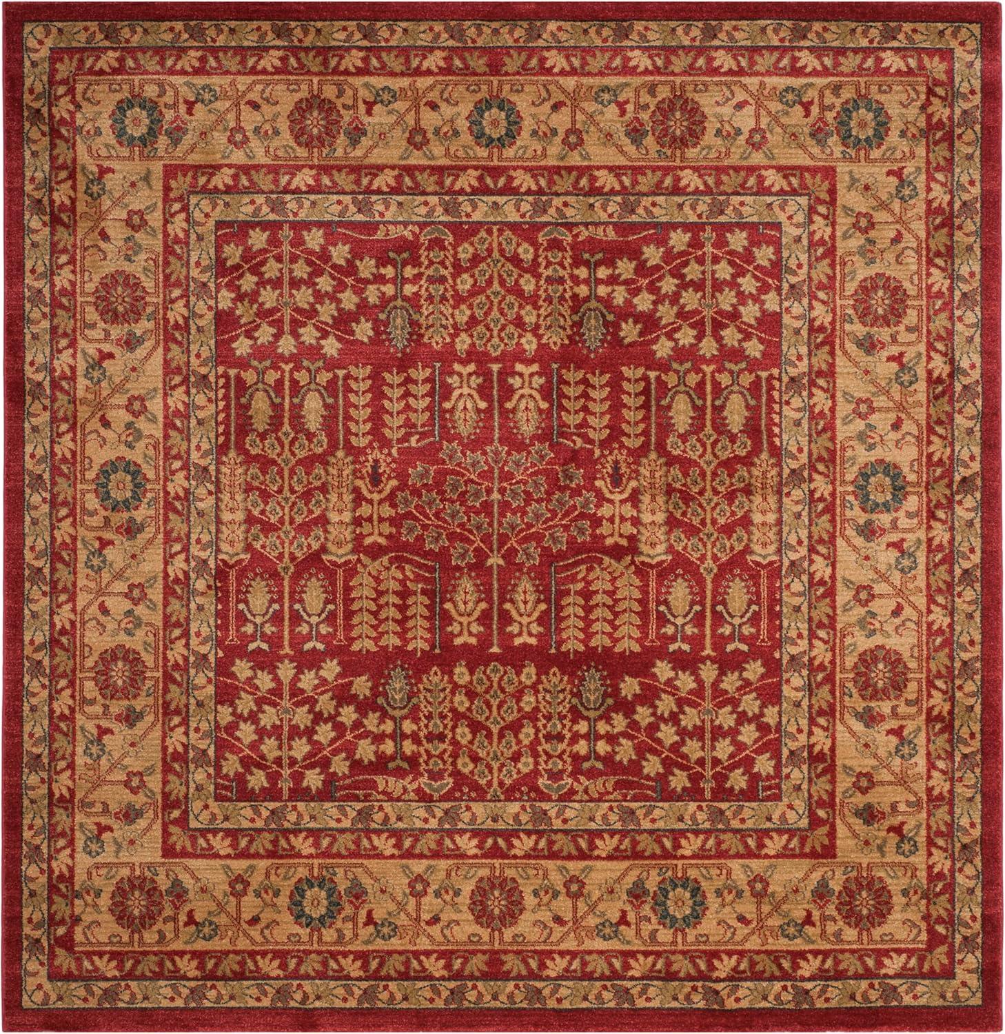 image:imageSAFAVIEH Mahal Collection Area Rug 51 x 77 Red amp Natural Traditional Oriental Design NonShedding amp Easy Care Ideal for High Traffic Areas in Living Room Bedroom MAH697ARedNatural