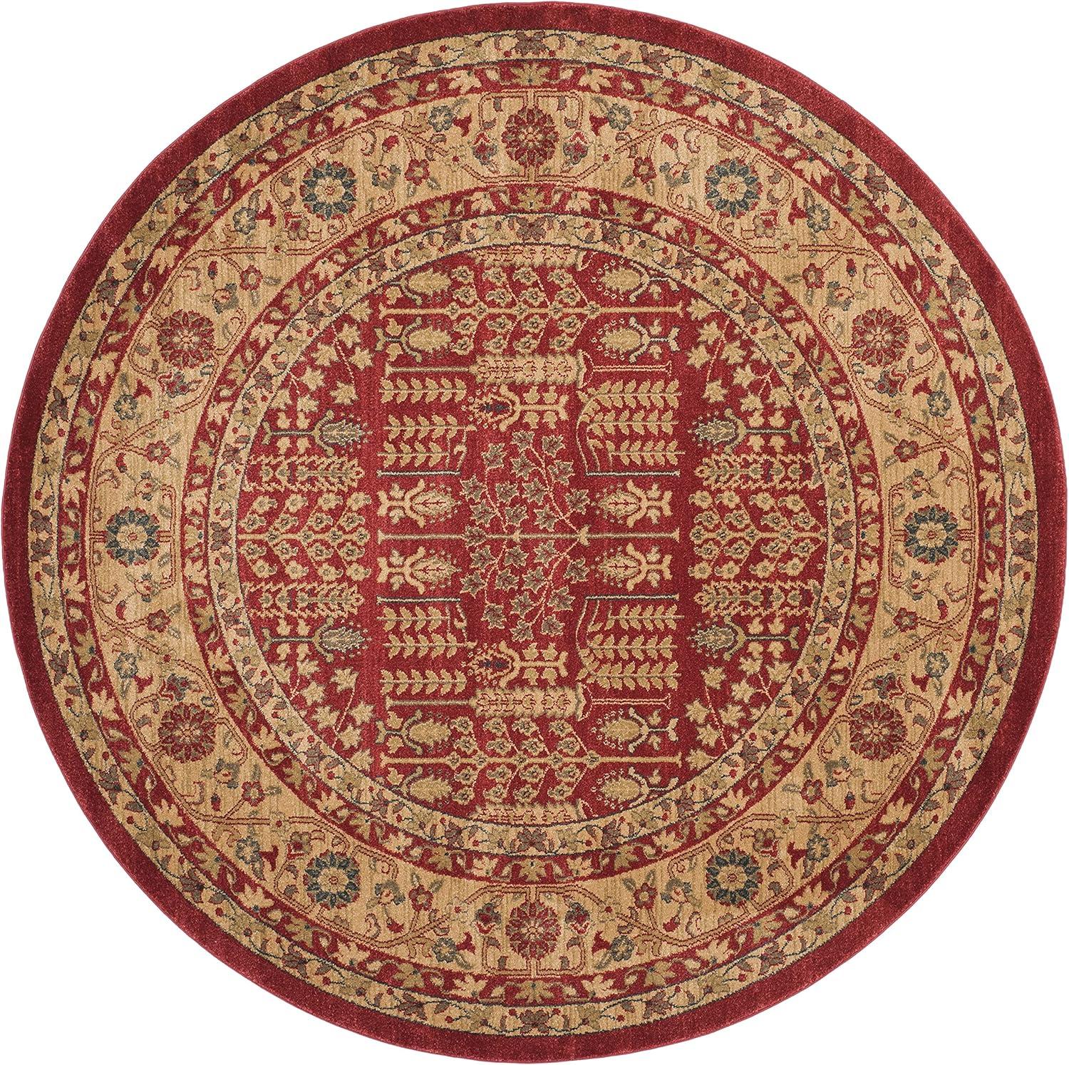 image:imageSAFAVIEH Mahal Collection Area Rug 51 x 77 Red amp Natural Traditional Oriental Design NonShedding amp Easy Care Ideal for High Traffic Areas in Living Room Bedroom MAH697ARedNatural