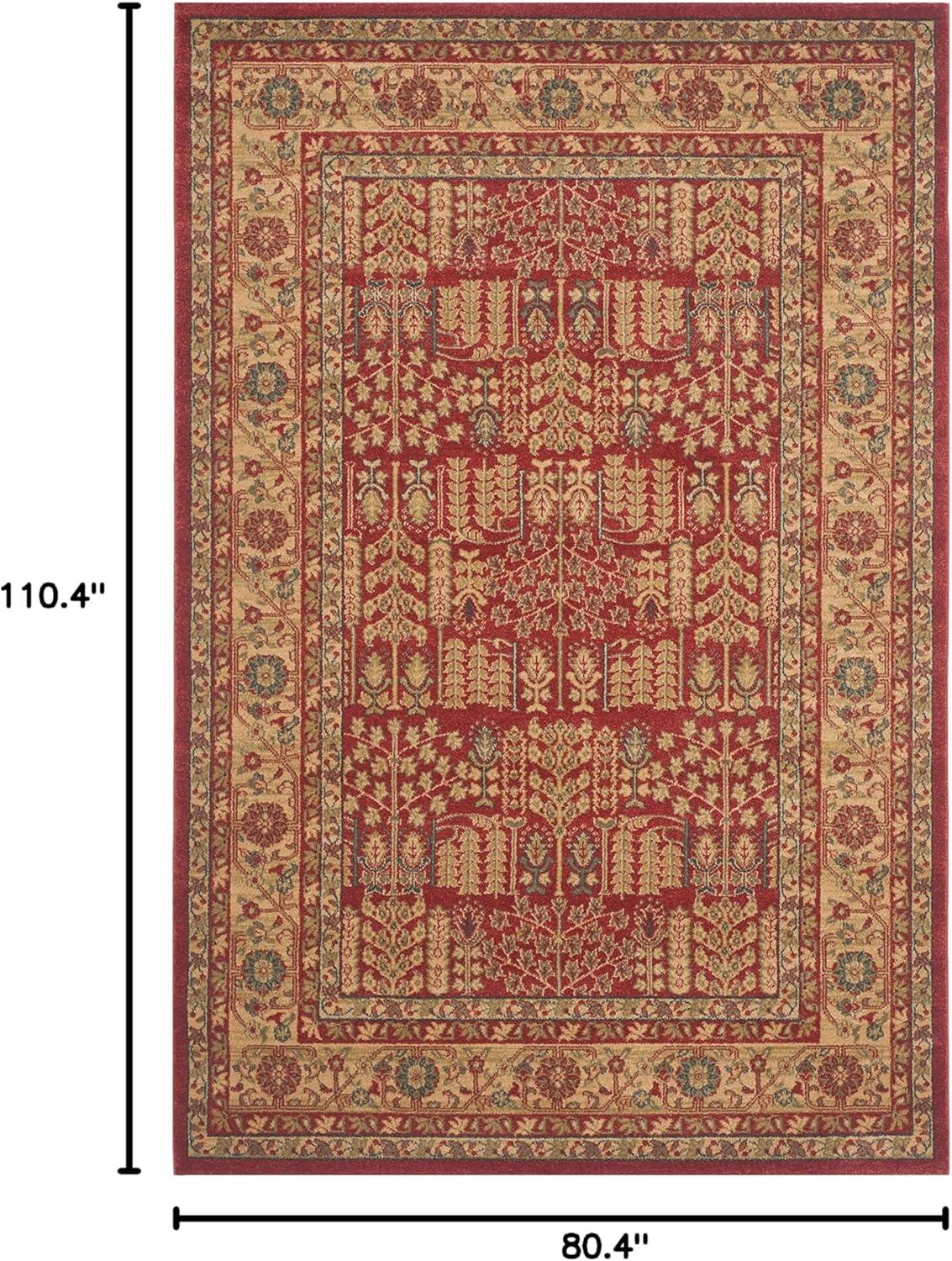 image:imageSAFAVIEH Mahal Collection Area Rug 51 x 77 Red amp Natural Traditional Oriental Design NonShedding amp Easy Care Ideal for High Traffic Areas in Living Room Bedroom MAH697ARedNatural