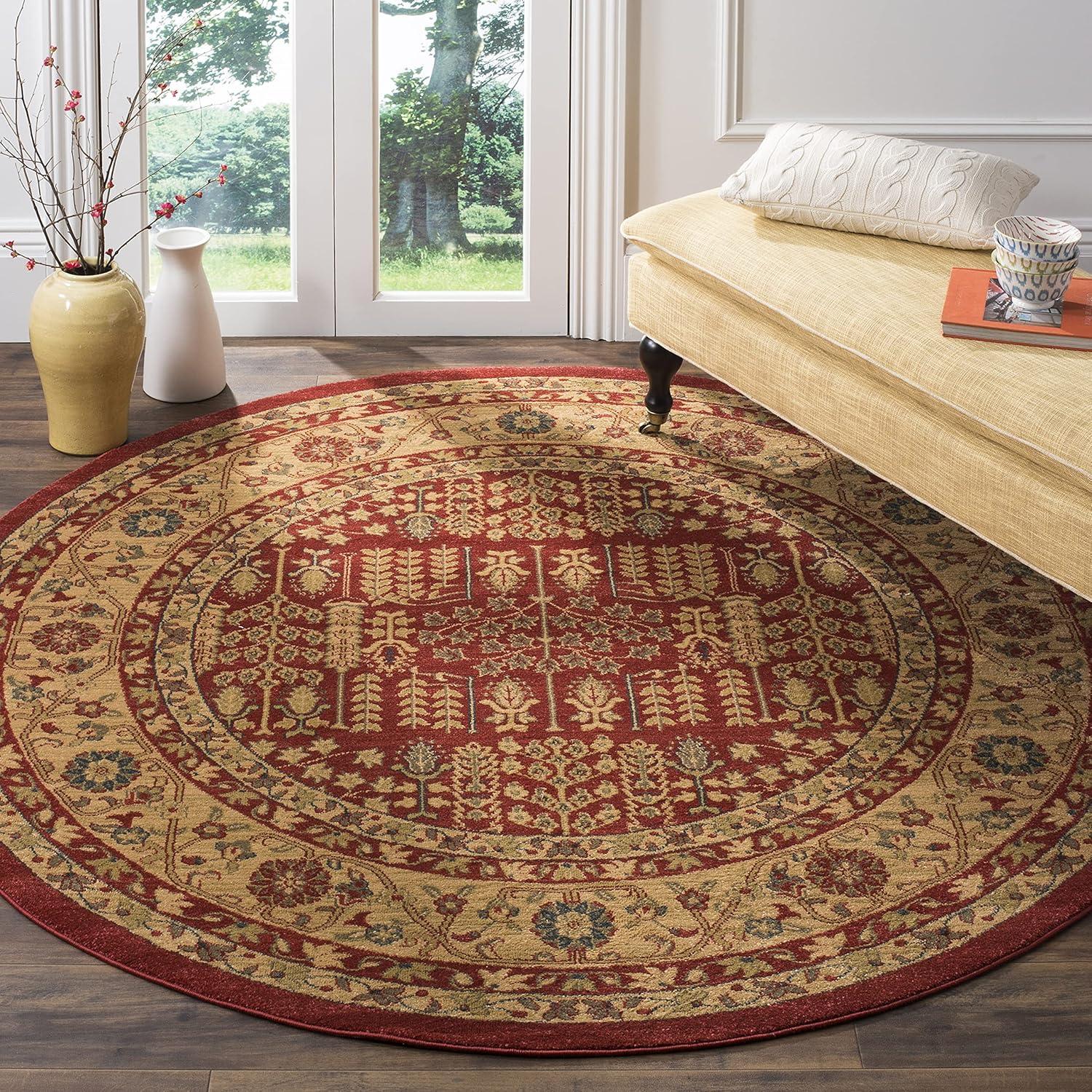 image:imageSAFAVIEH Mahal Collection Area Rug 51 x 77 Red amp Natural Traditional Oriental Design NonShedding amp Easy Care Ideal for High Traffic Areas in Living Room Bedroom MAH697ARedNatural