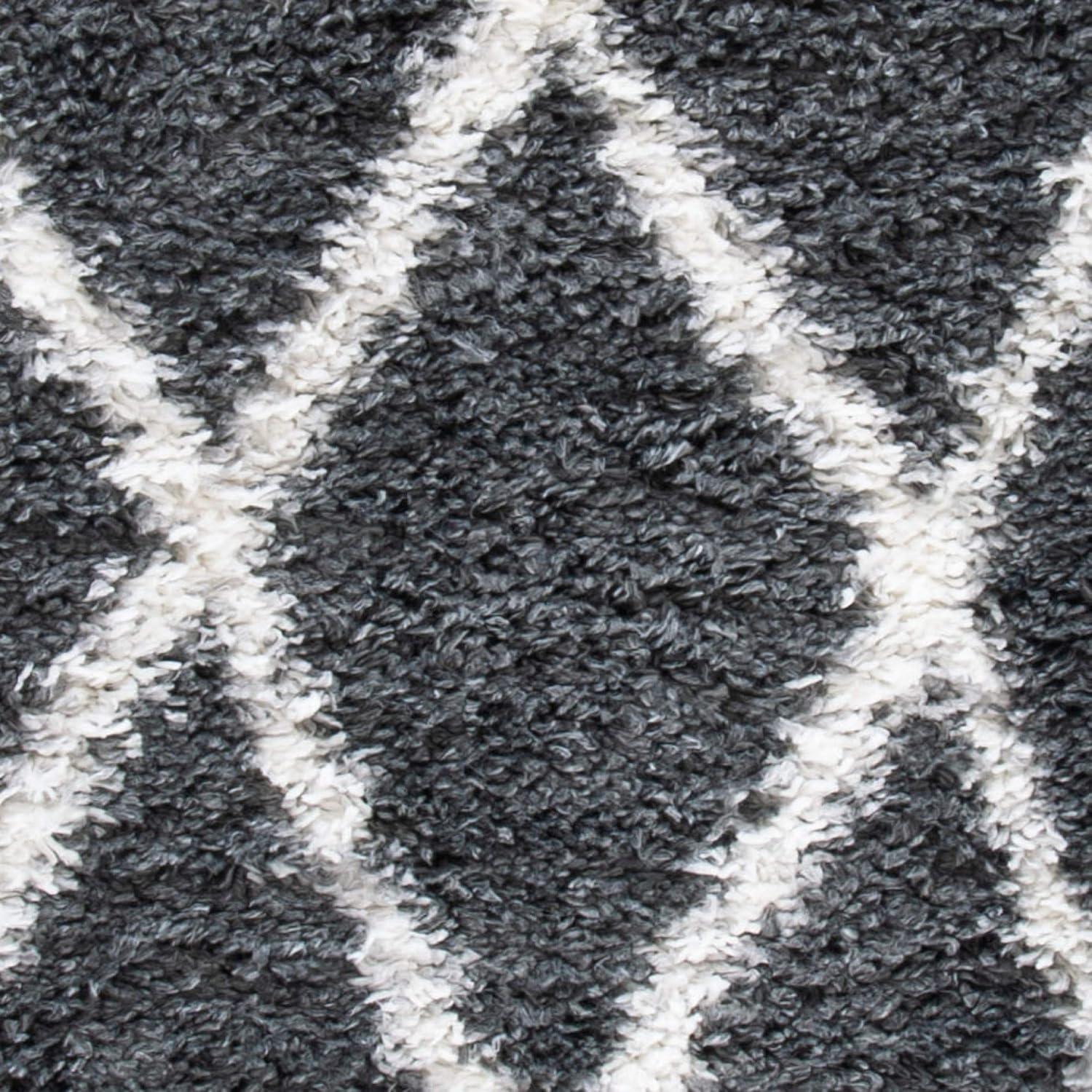 image:imageSAFAVIEH Moroccan Tassel Shag Collection Area Rug 53 x 76 Grey amp Ivory Boho Design NonShedding amp Easy Care 15inch Thick Ideal for High Traffic Areas in Living Room Bedroom MTS359FGreyIvory