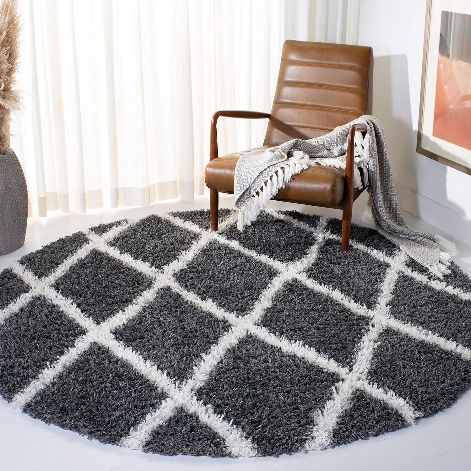 image:imageSAFAVIEH Moroccan Tassel Shag Collection Area Rug 53 x 76 Grey amp Ivory Boho Design NonShedding amp Easy Care 15inch Thick Ideal for High Traffic Areas in Living Room Bedroom MTS359FGreyIvory