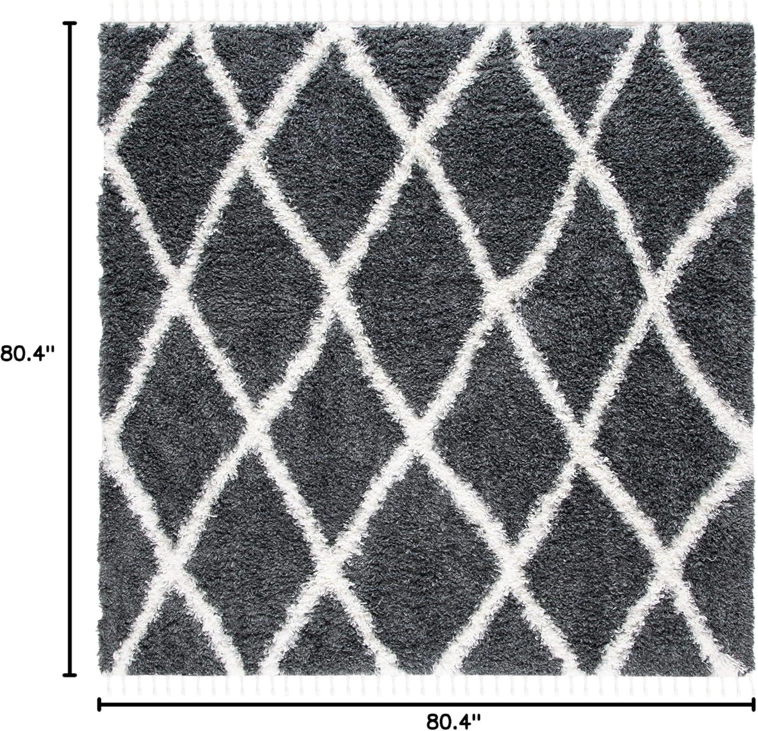 image:imageSAFAVIEH Moroccan Tassel Shag Collection Area Rug 53 x 76 Grey amp Ivory Boho Design NonShedding amp Easy Care 15inch Thick Ideal for High Traffic Areas in Living Room Bedroom MTS359FGreyIvory
