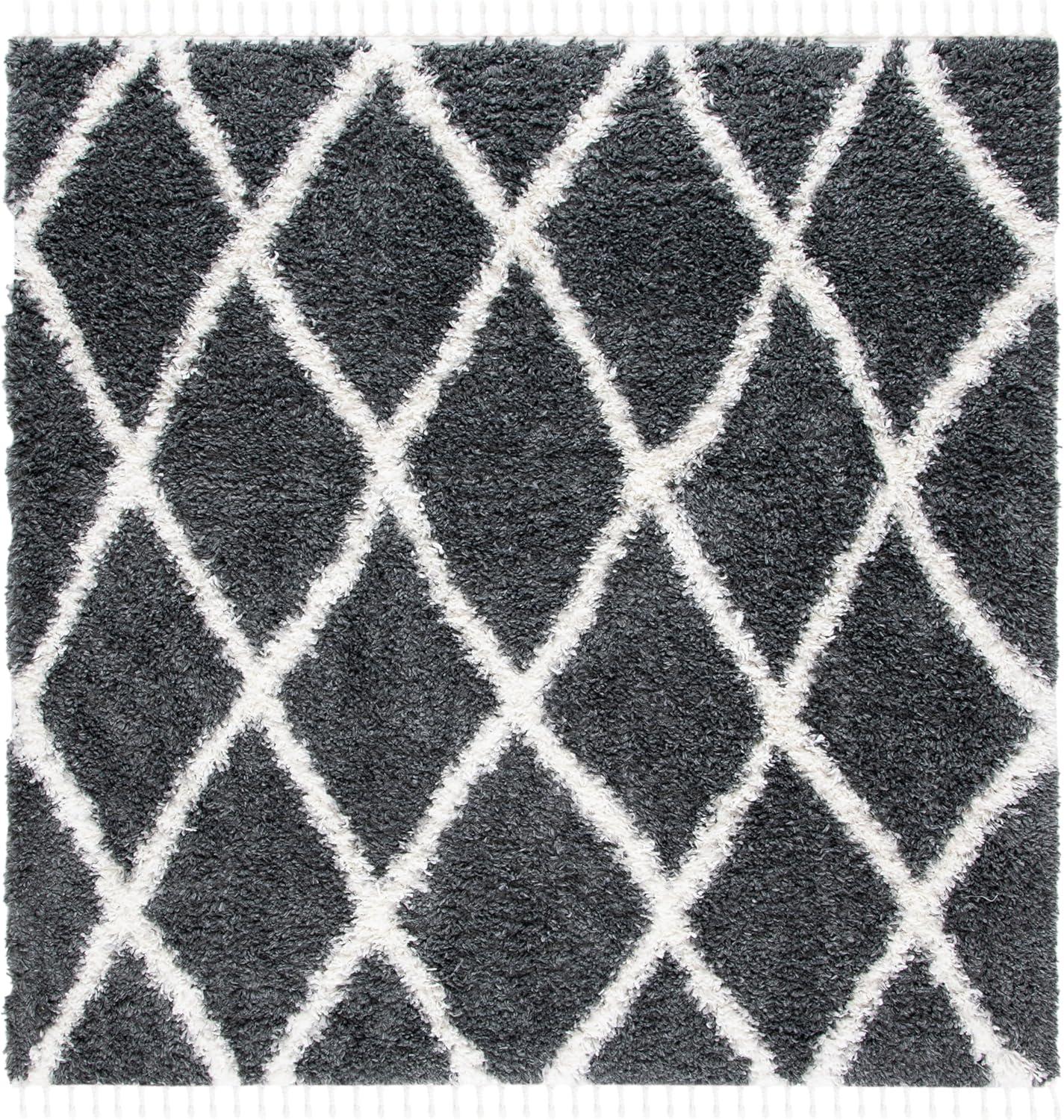 image:imageSAFAVIEH Moroccan Tassel Shag Collection Area Rug 53 x 76 Grey amp Ivory Boho Design NonShedding amp Easy Care 15inch Thick Ideal for High Traffic Areas in Living Room Bedroom MTS359FGreyIvory