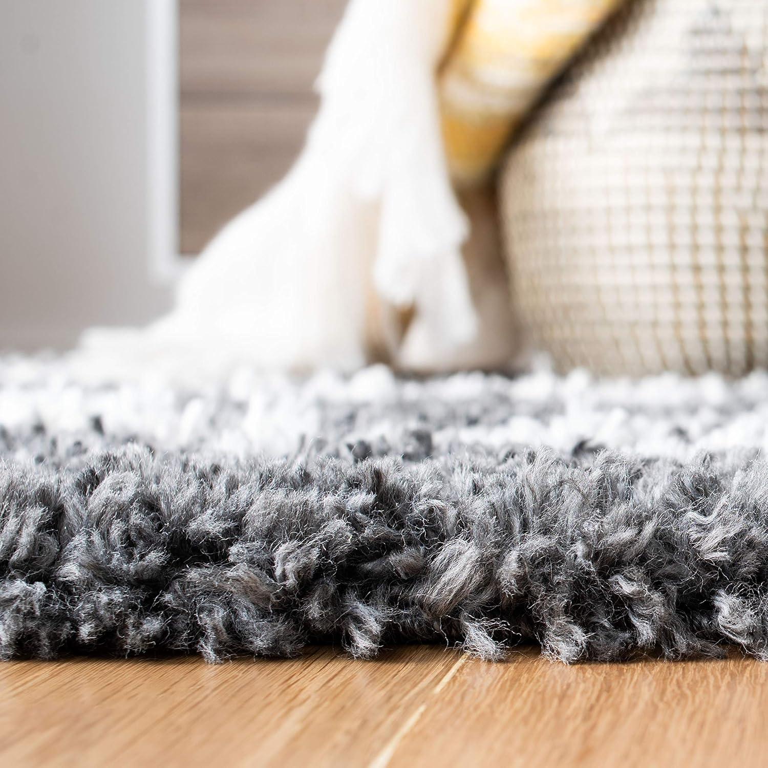 image:imageSAFAVIEH Moroccan Tassel Shag Collection Area Rug 53 x 76 Grey amp Ivory Boho Design NonShedding amp Easy Care 15inch Thick Ideal for High Traffic Areas in Living Room Bedroom MTS359FGreyIvory