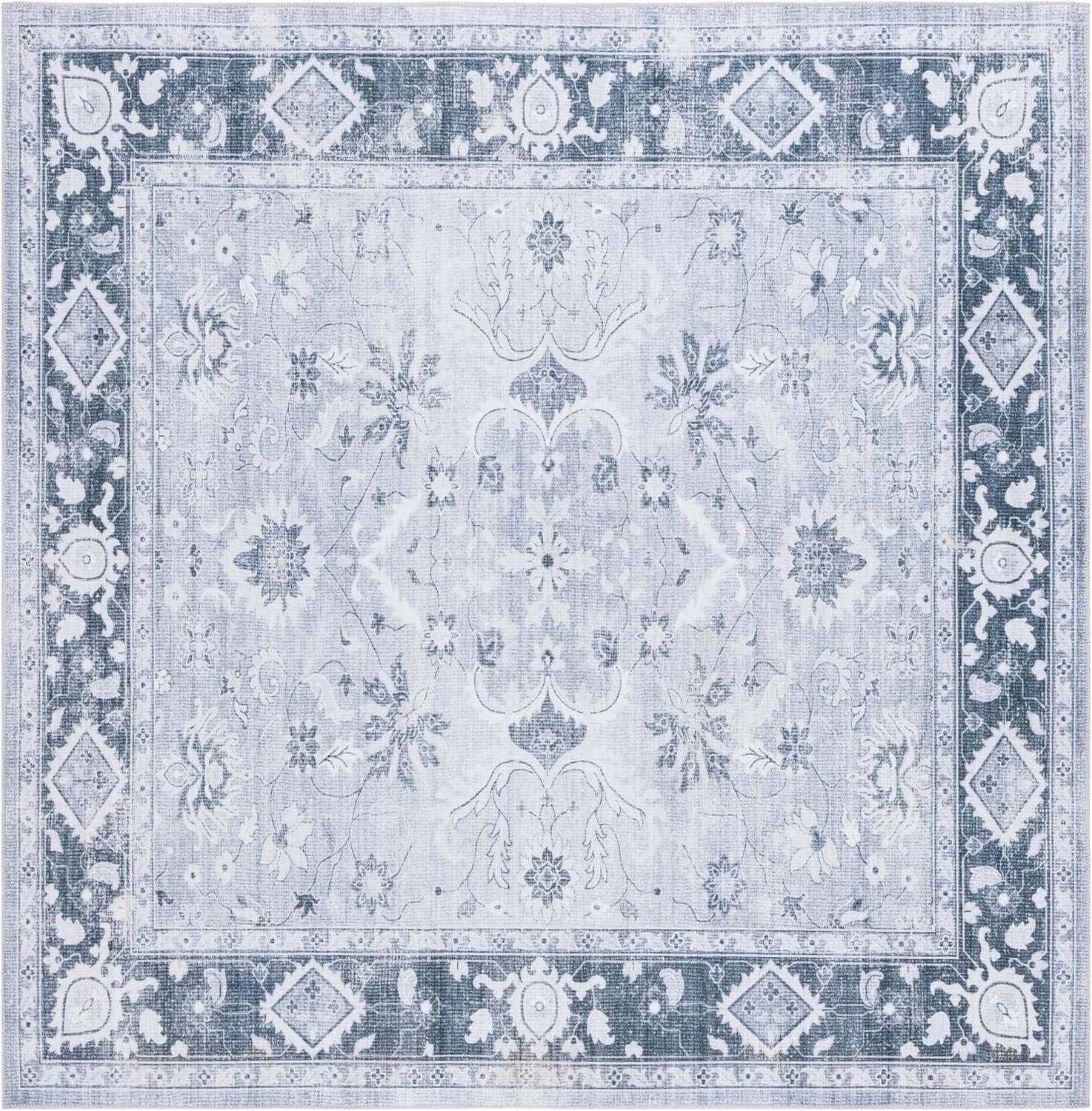 image:imageSAFAVIEH Washable Rug Arizona Collection 8 x 10 Light Grey amp Grey Green Slip Resistant amp Easy to Clean Ideal for Living Room Bedroom Home Office Dining Space ARZ118FLight GreyGrey Green