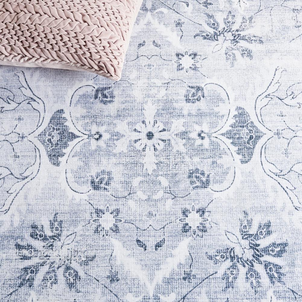image:imageSAFAVIEH Washable Rug Arizona Collection 8 x 10 Light Grey amp Grey Green Slip Resistant amp Easy to Clean Ideal for Living Room Bedroom Home Office Dining Space ARZ118FLight GreyGrey Green