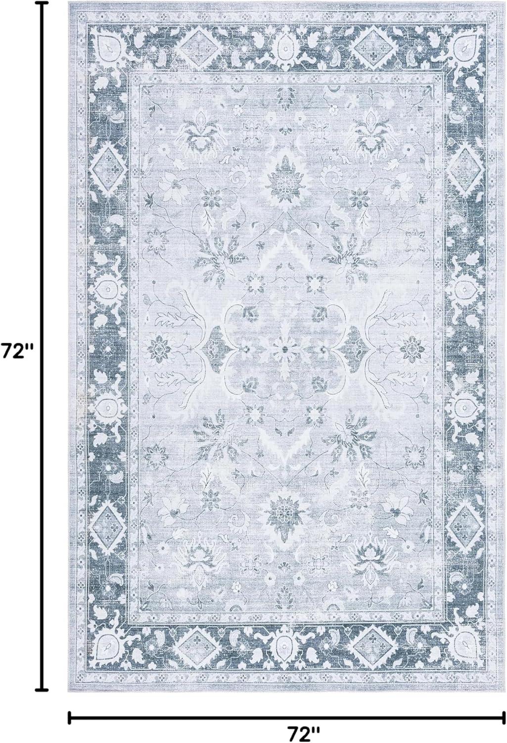 image:imageSAFAVIEH Washable Rug Arizona Collection 8 x 10 Light Grey amp Grey Green Slip Resistant amp Easy to Clean Ideal for Living Room Bedroom Home Office Dining Space ARZ118FLight GreyGrey Green