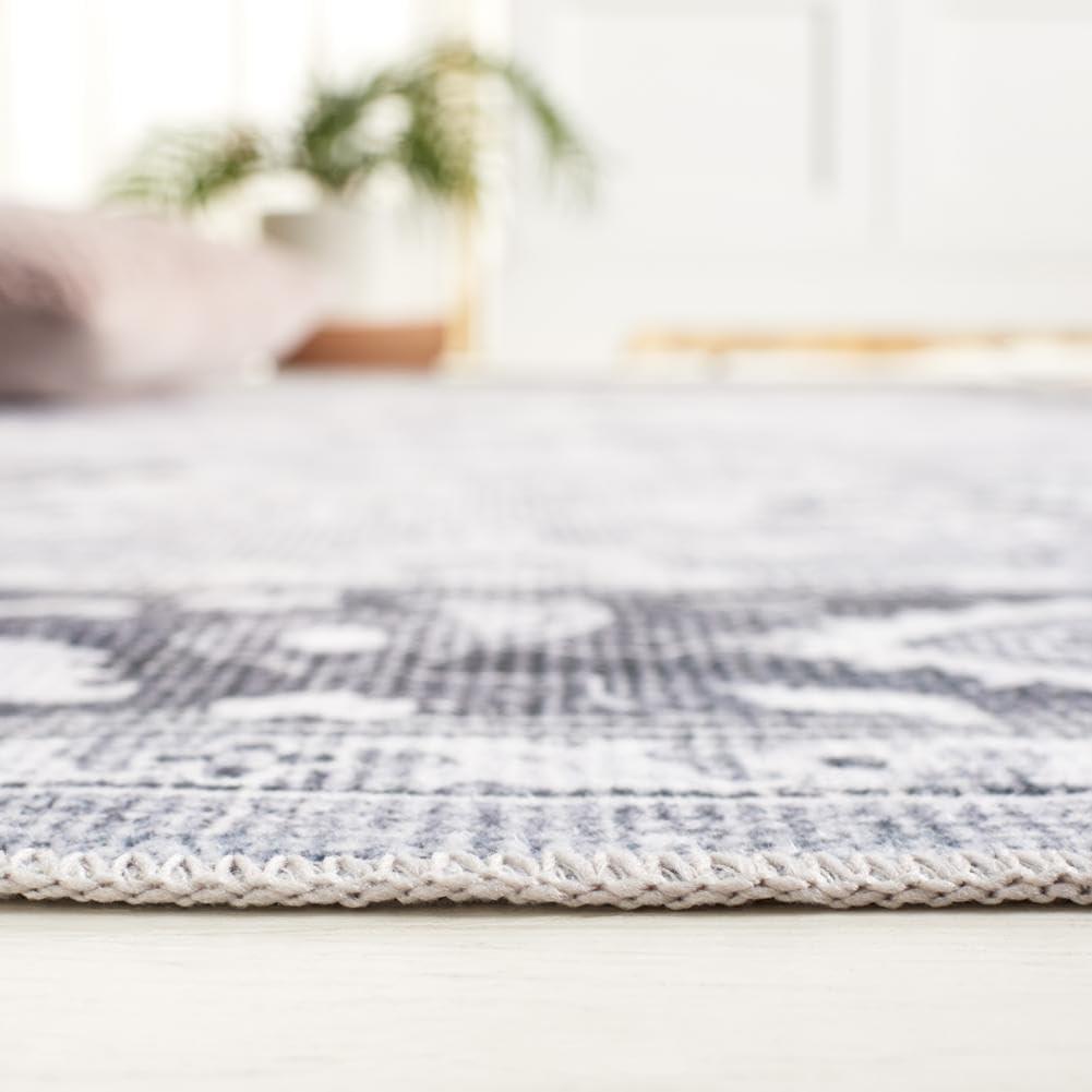 image:imageSAFAVIEH Washable Rug Arizona Collection 8 x 10 Light Grey amp Grey Green Slip Resistant amp Easy to Clean Ideal for Living Room Bedroom Home Office Dining Space ARZ118FLight GreyGrey Green