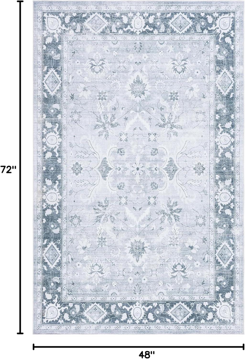 image:imageSAFAVIEH Washable Rug Arizona Collection 8 x 10 Light Grey amp Grey Green Slip Resistant amp Easy to Clean Ideal for Living Room Bedroom Home Office Dining Space ARZ118FLight GreyGrey Green