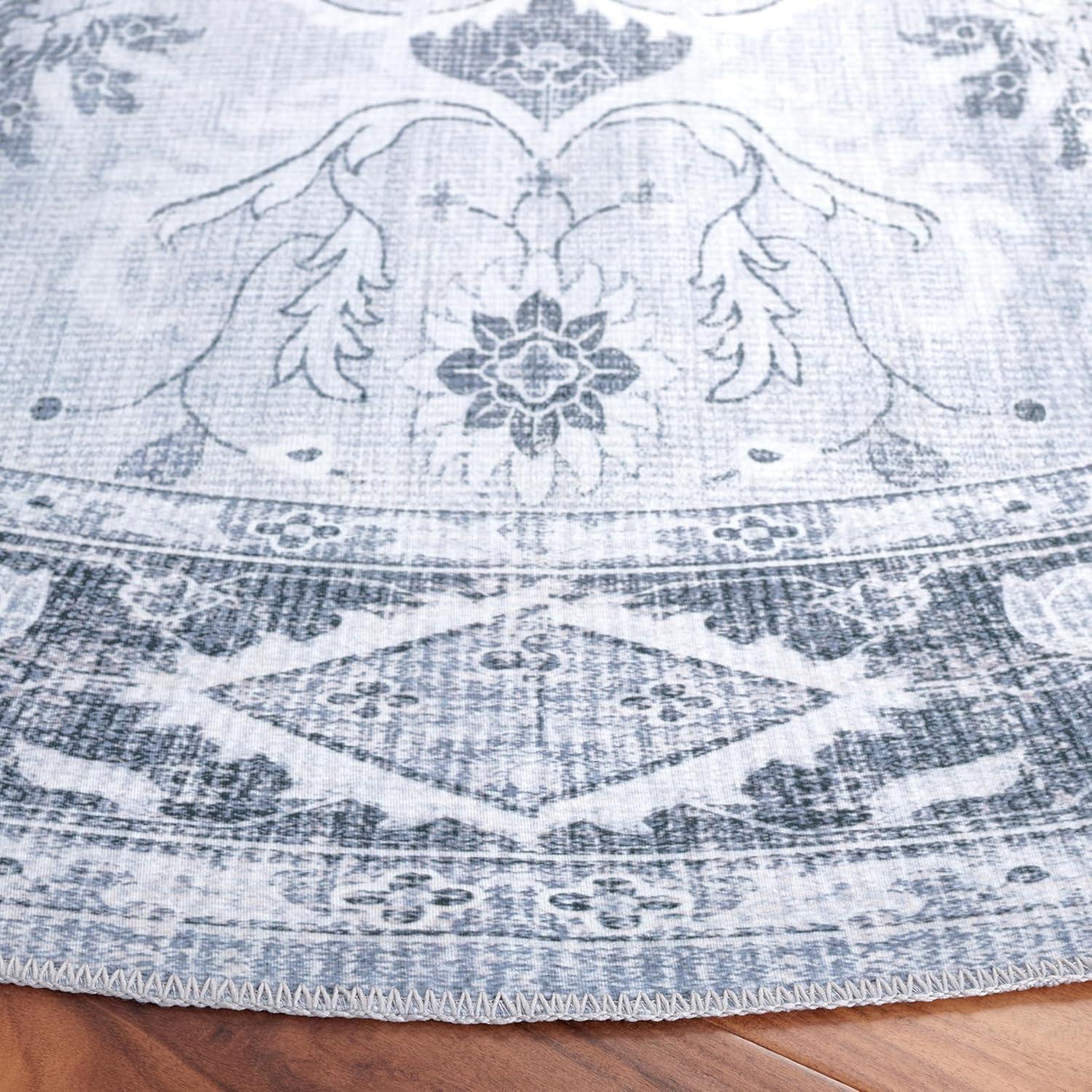 image:imageSAFAVIEH Washable Rug Arizona Collection 8 x 10 Light Grey amp Grey Green Slip Resistant amp Easy to Clean Ideal for Living Room Bedroom Home Office Dining Space ARZ118FLight GreyGrey Green
