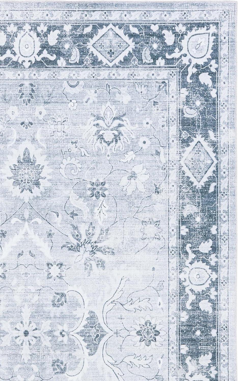 image:imageSAFAVIEH Washable Rug Arizona Collection 8 x 10 Light Grey amp Grey Green Slip Resistant amp Easy to Clean Ideal for Living Room Bedroom Home Office Dining Space ARZ118FLight GreyGrey Green