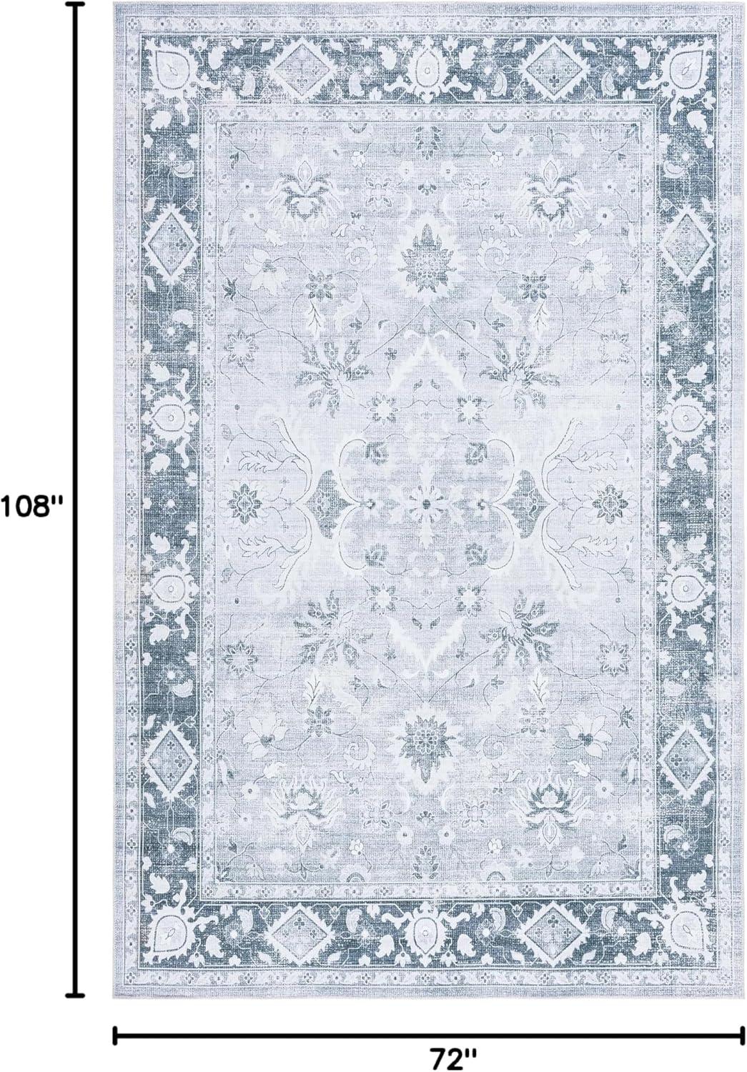 image:imageSAFAVIEH Washable Rug Arizona Collection 8 x 10 Light Grey amp Grey Green Slip Resistant amp Easy to Clean Ideal for Living Room Bedroom Home Office Dining Space ARZ118FLight GreyGrey Green