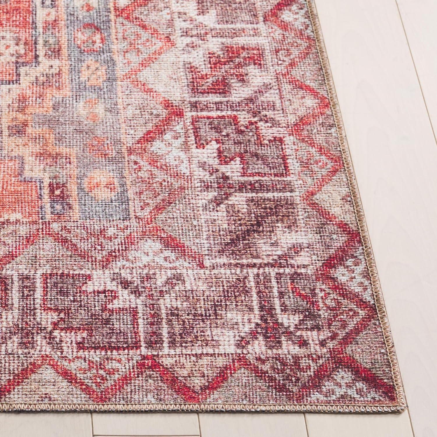 image:imageSAFAVIEH Washable Rug Vintage Serapi Collection 8 x 10 Red amp Blue Slip Resistant amp Easy to Clean Ideal for Living Room Bedroom Home Office Dining Space VSP602QRedBlue