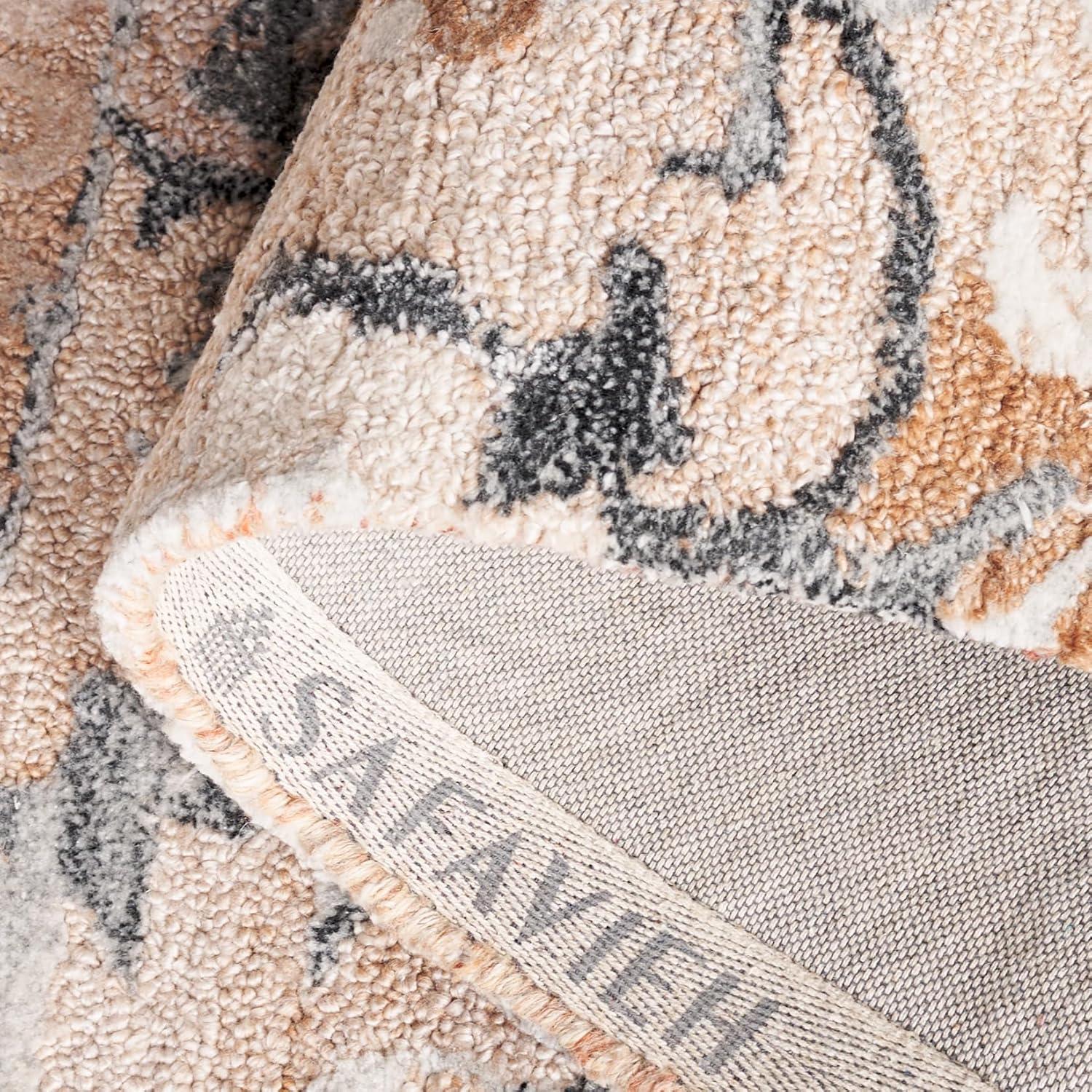 image:imageSafavieh Area Rug 8x10 Anatolia Collection Large Light Brown amp Grey Handmade Ideal for Living Room Bedroom Office Dining Space AN404TLight BrownGrey