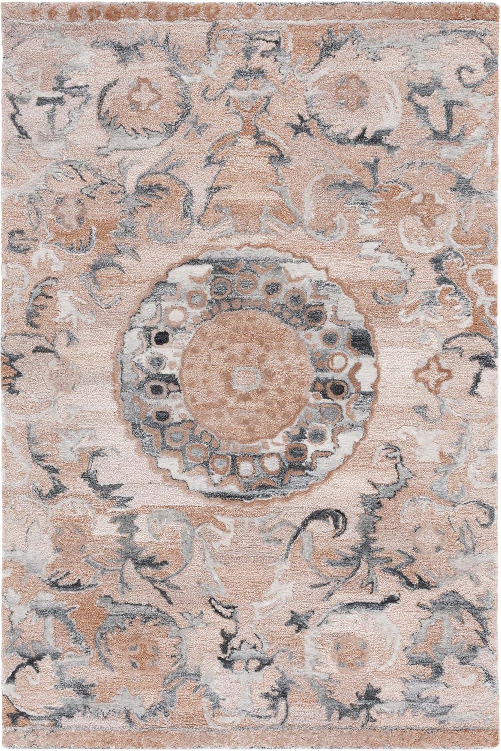 image:imageSafavieh Area Rug 8x10 Anatolia Collection Large Light Brown amp Grey Handmade Ideal for Living Room Bedroom Office Dining Space AN404TLight BrownGrey