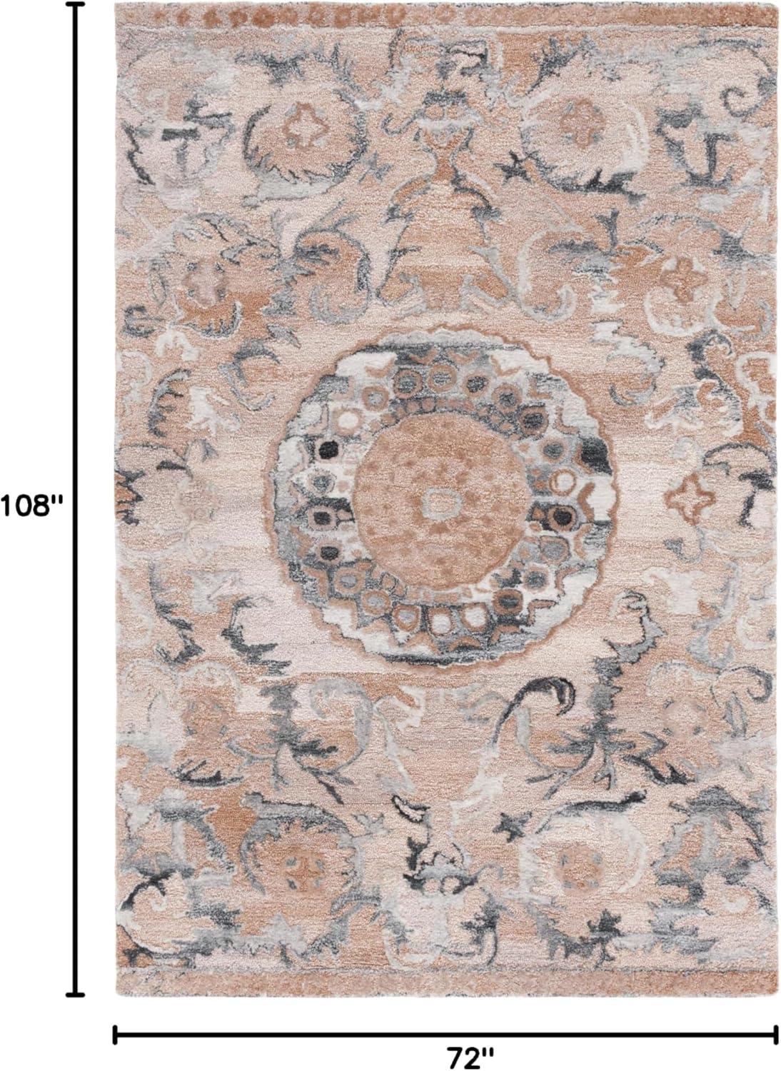 image:imageSafavieh Area Rug 8x10 Anatolia Collection Large Light Brown amp Grey Handmade Ideal for Living Room Bedroom Office Dining Space AN404TLight BrownGrey