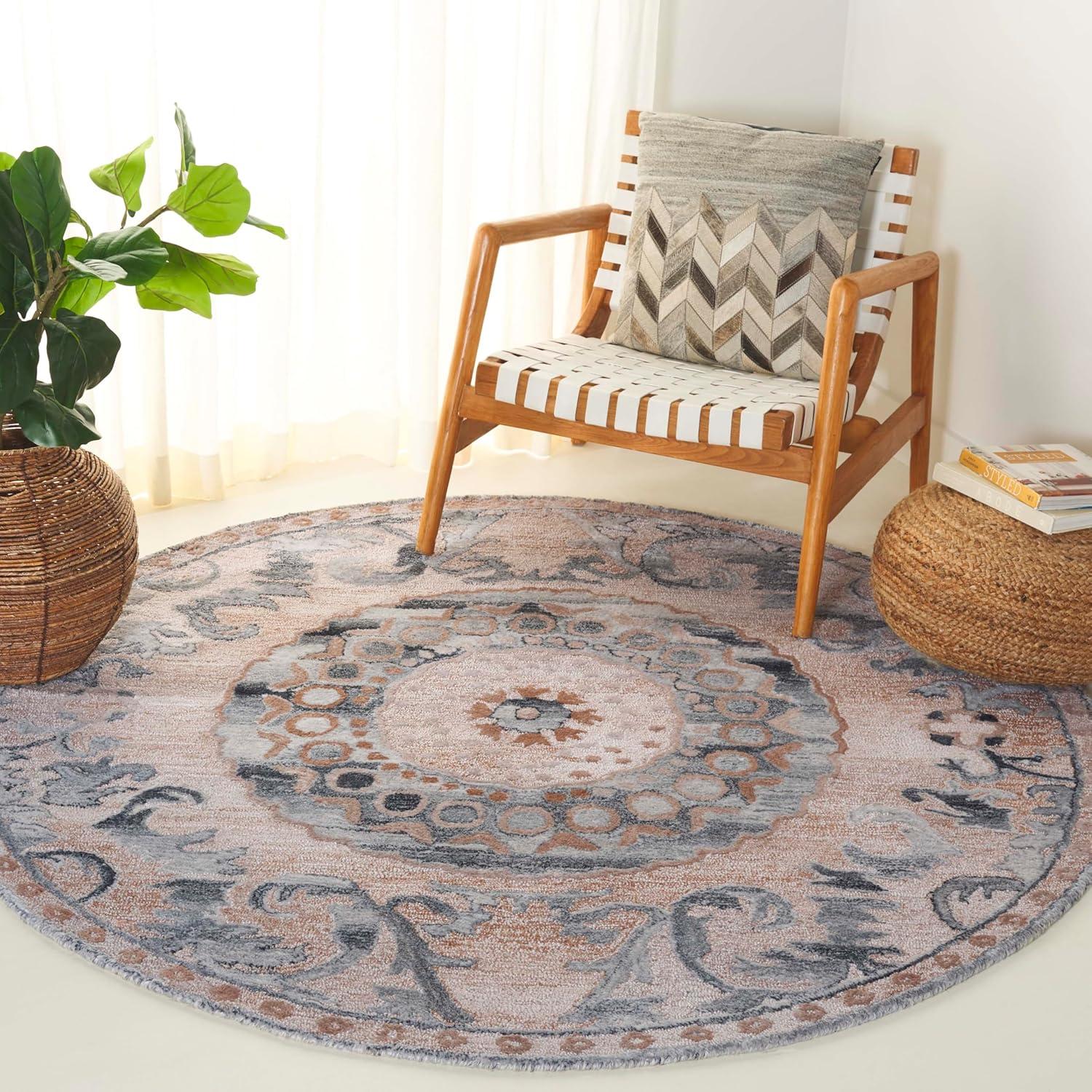 image:imageSafavieh Area Rug 8x10 Anatolia Collection Large Light Brown amp Grey Handmade Ideal for Living Room Bedroom Office Dining Space AN404TLight BrownGrey