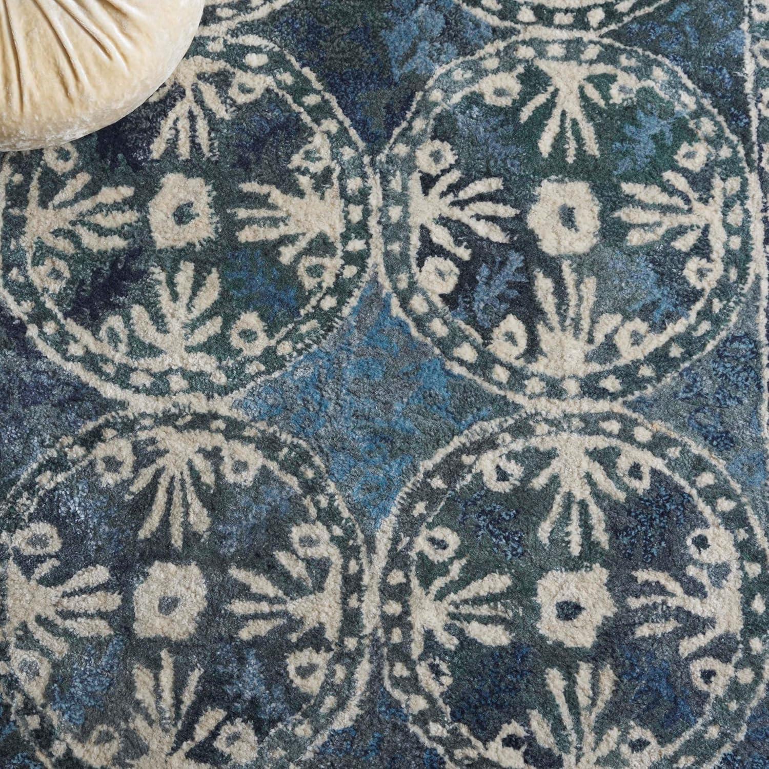 image:imageSafavieh Area Rug 8x10 Anatolia Collection Large Navy amp Beige Handmade Bohemian Design Ideal for Living Room Bedroom Office Dining Space AN410NNavyBeige