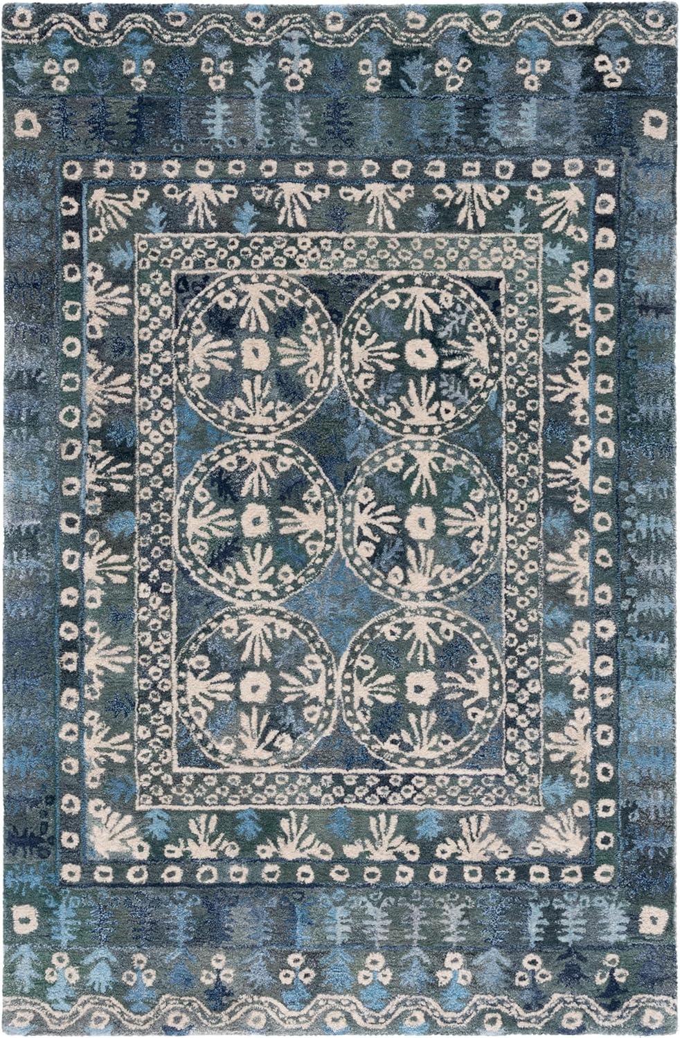 image:imageSafavieh Area Rug 8x10 Anatolia Collection Large Navy amp Beige Handmade Bohemian Design Ideal for Living Room Bedroom Office Dining Space AN410NNavyBeige