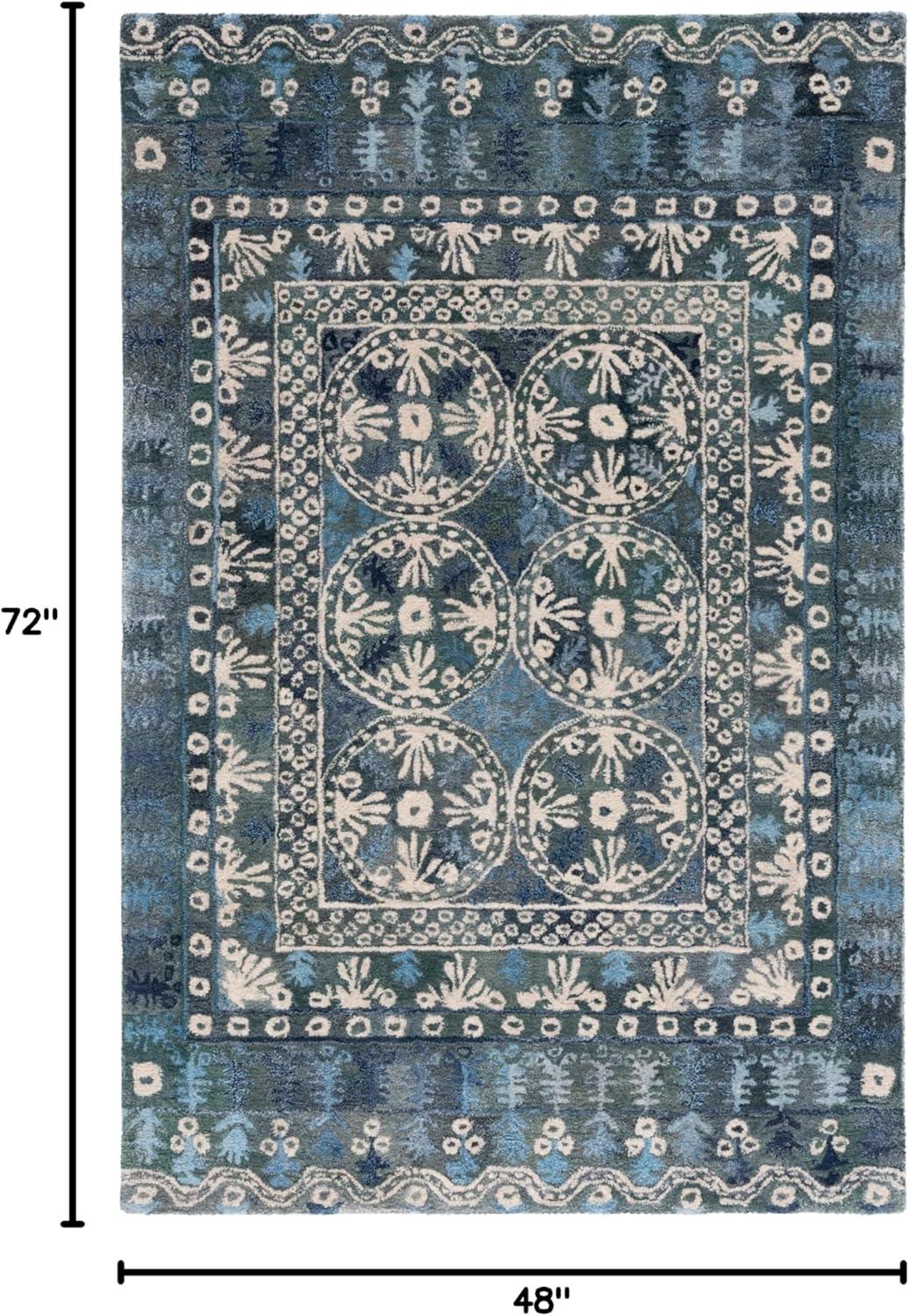 image:imageSafavieh Area Rug 8x10 Anatolia Collection Large Navy amp Beige Handmade Bohemian Design Ideal for Living Room Bedroom Office Dining Space AN410NNavyBeige