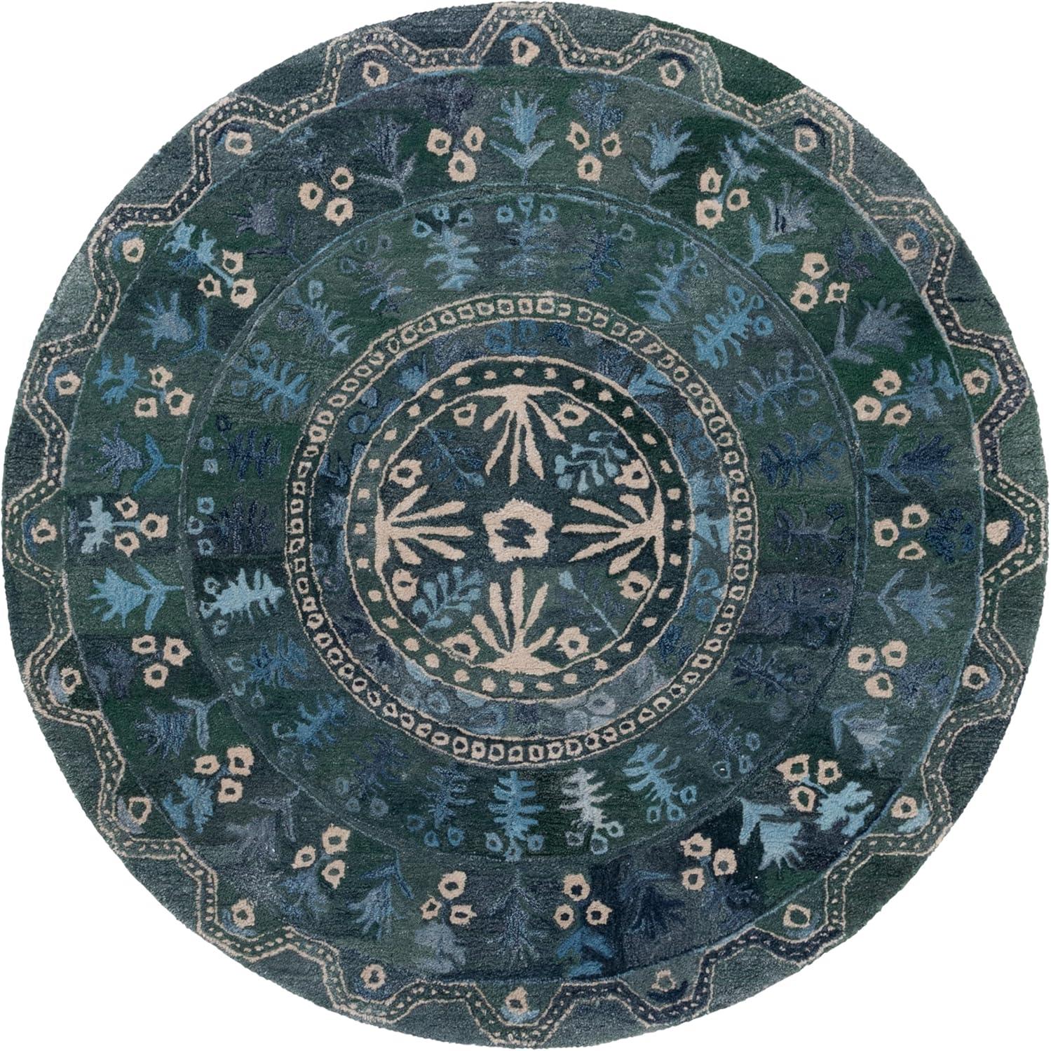 image:imageSafavieh Area Rug 8x10 Anatolia Collection Large Navy amp Beige Handmade Bohemian Design Ideal for Living Room Bedroom Office Dining Space AN410NNavyBeige