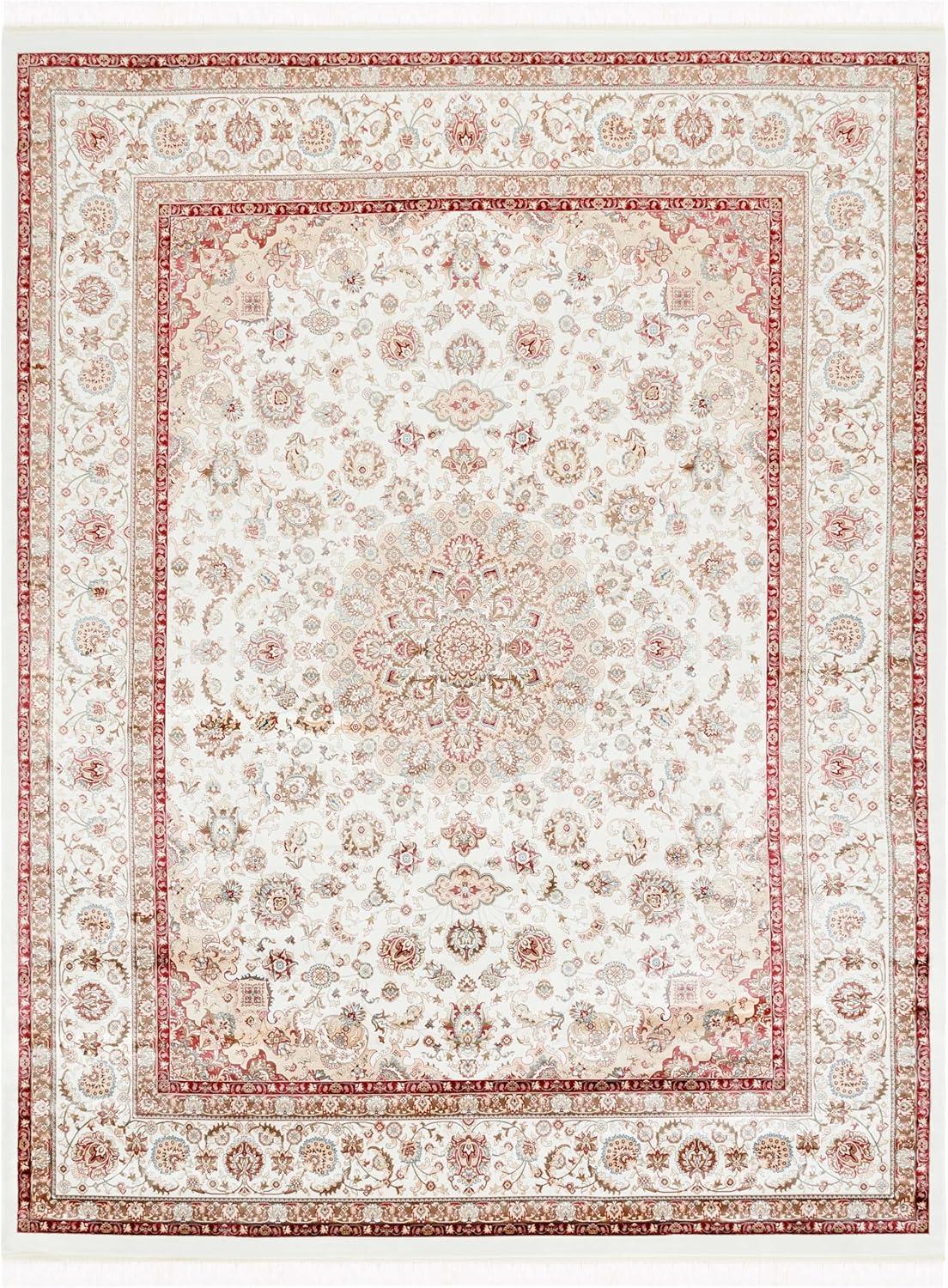 image:imageSafavieh Area Rug 8x10 Persian Classic Collection Large Ivory amp Beige Rust Traditional Design Viscose Ideal for Living Room Bedroom Office Dining Space PCL452AIvoryBeige Rust