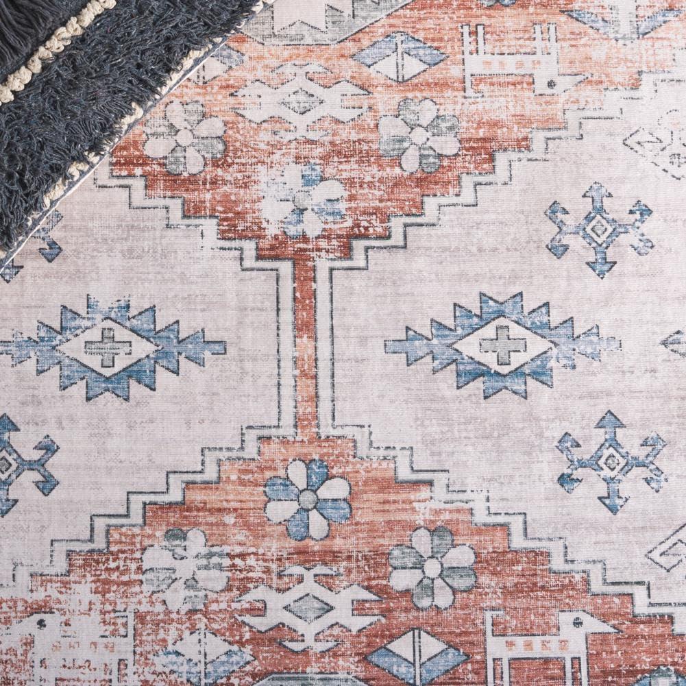 image:imageSafavieh Washable Rug Arizona Collection 8 x 10 Beige amp Taupe Slip Resistant amp Easy to Clean Ideal for Living Room Bedroom Home Office Dining Space ARZ132BRustBeige