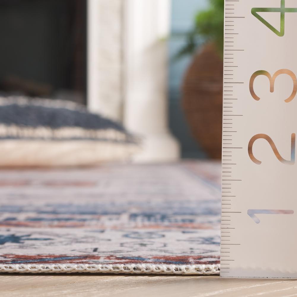 image:imageSafavieh Washable Rug Arizona Collection 8 x 10 Beige amp Taupe Slip Resistant amp Easy to Clean Ideal for Living Room Bedroom Home Office Dining Space ARZ132BRustBeige
