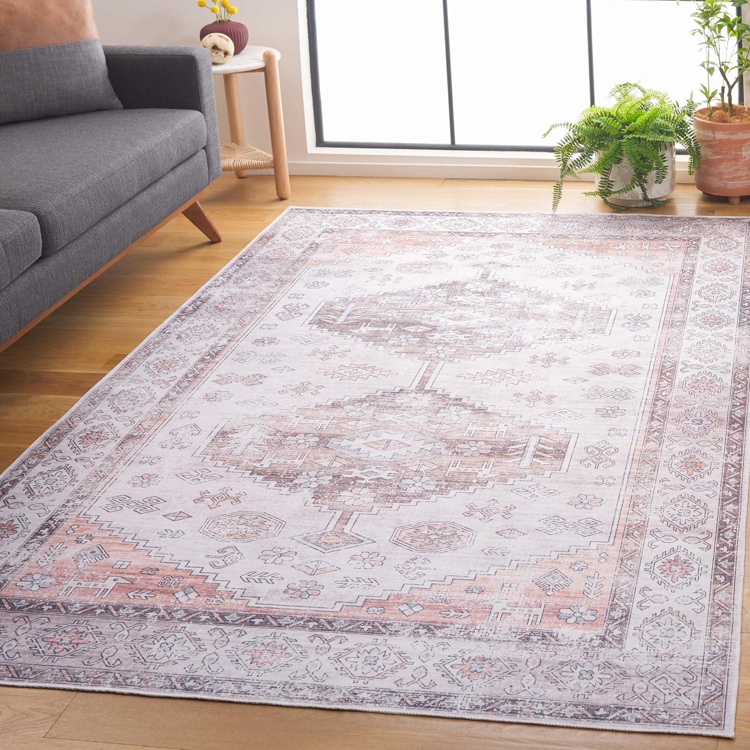 image:imageSafavieh Washable Rug Arizona Collection 8 x 10 Beige amp Taupe Slip Resistant amp Easy to Clean Ideal for Living Room Bedroom Home Office Dining Space ARZ132BBeigeTaupe