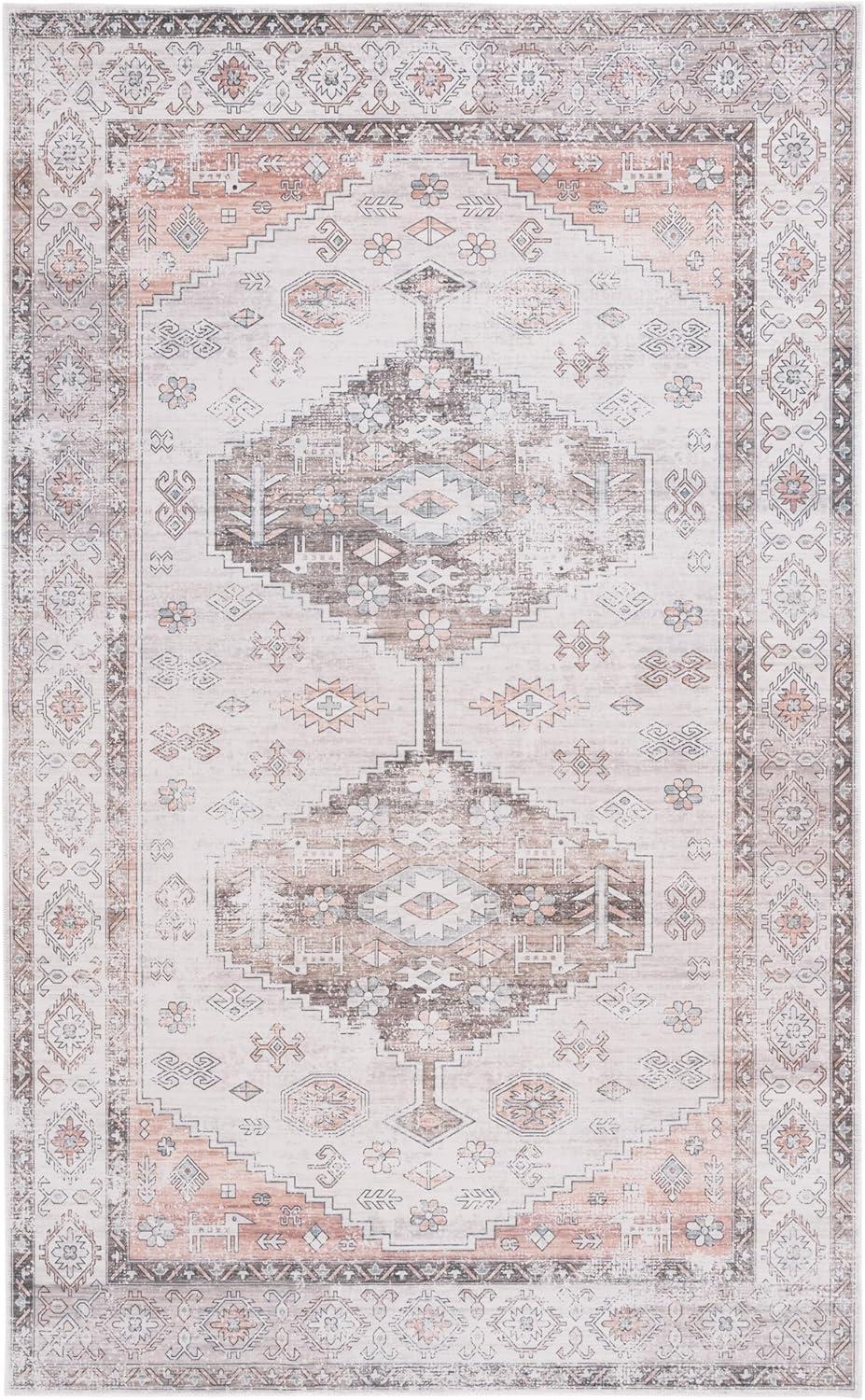 image:imageSafavieh Washable Rug Arizona Collection 8 x 10 Beige amp Taupe Slip Resistant amp Easy to Clean Ideal for Living Room Bedroom Home Office Dining Space ARZ132BBeigeTaupe