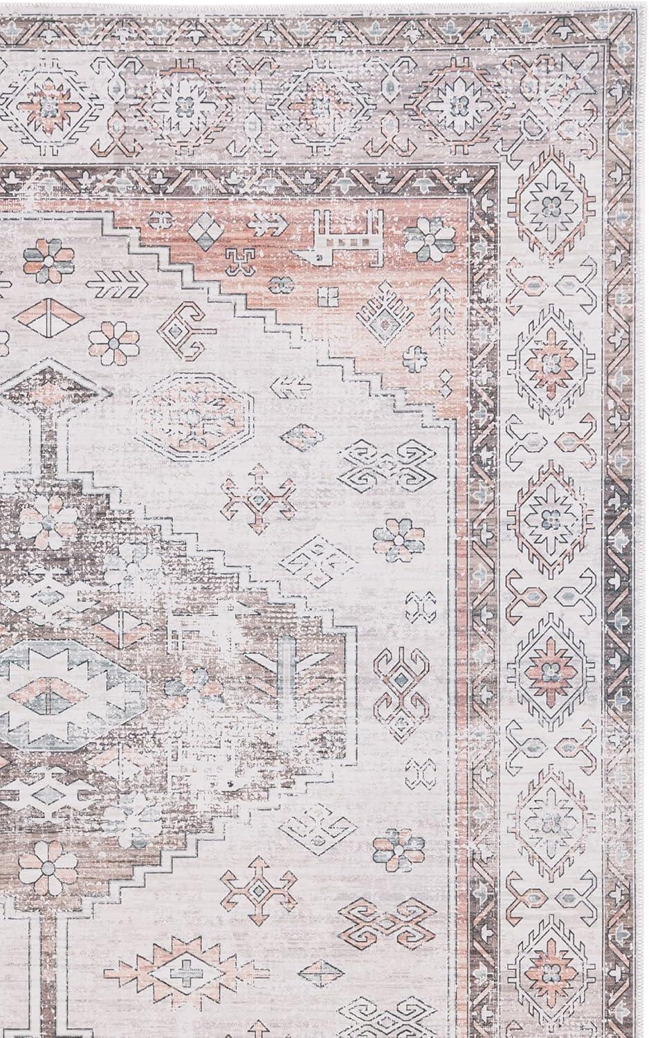 image:imageSafavieh Washable Rug Arizona Collection 8 x 10 Beige amp Taupe Slip Resistant amp Easy to Clean Ideal for Living Room Bedroom Home Office Dining Space ARZ132BBeigeTaupe