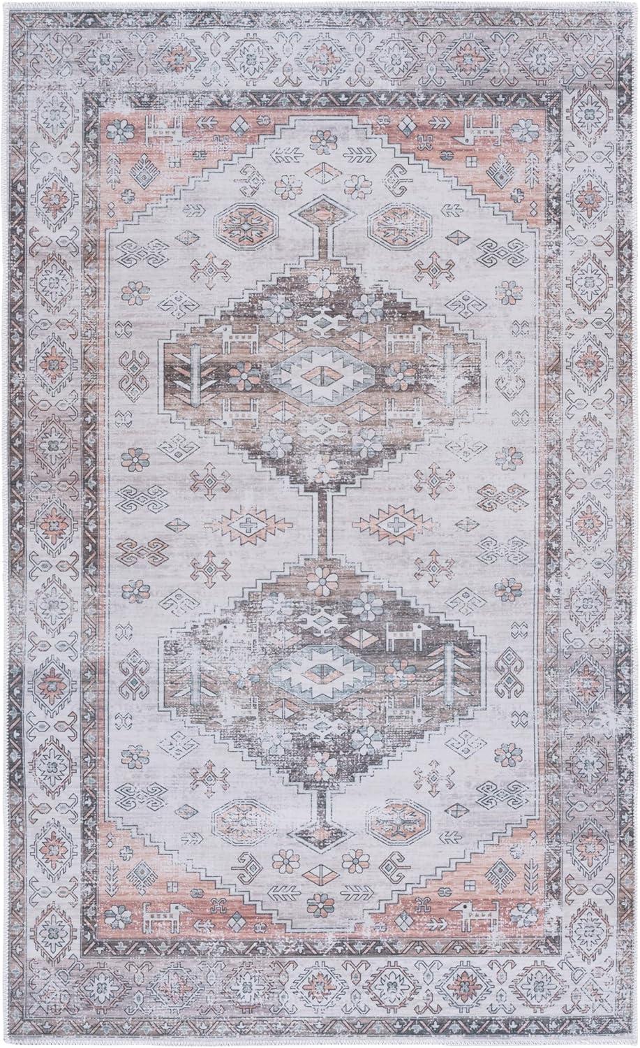 image:imageSafavieh Washable Rug Arizona Collection 8 x 10 Beige amp Taupe Slip Resistant amp Easy to Clean Ideal for Living Room Bedroom Home Office Dining Space ARZ132BBeigeTaupe