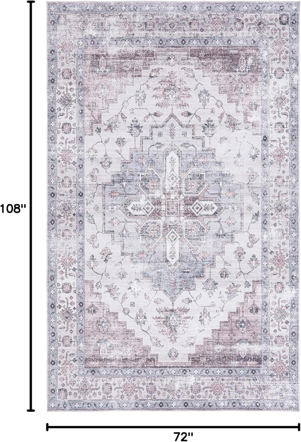 image:imageSafavieh Washable Rug Arizona Collection 8 x 10 Rust amp Beige Slip Resistant amp Easy to Clean Ideal for Living Room Bedroom Home Office Dining Space ARZ209PGreyIvory