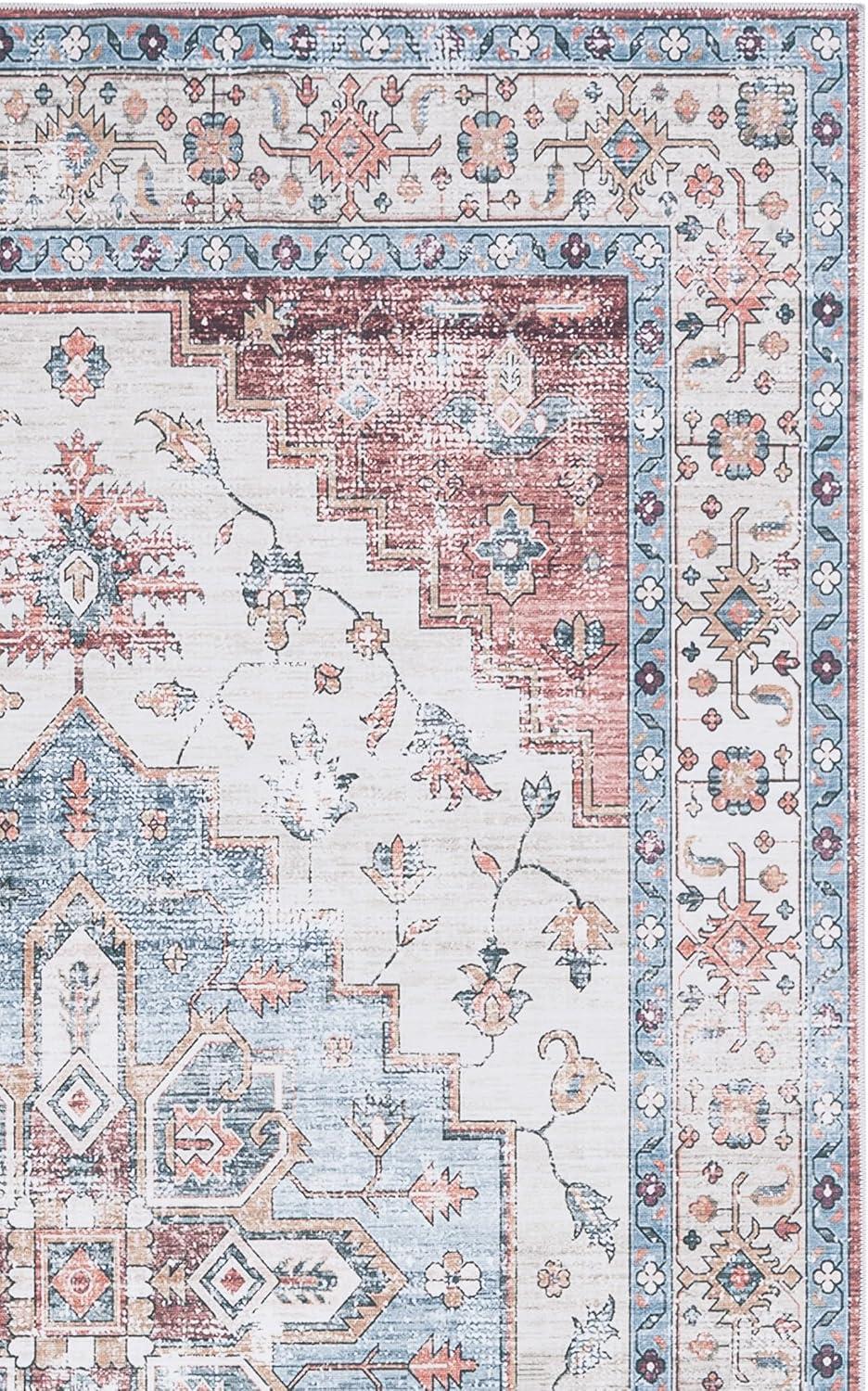 image:imageSafavieh Washable Rug Arizona Collection 8 x 10 Rust amp Beige Slip Resistant amp Easy to Clean Ideal for Living Room Bedroom Home Office Dining Space ARZ209PSageIvory