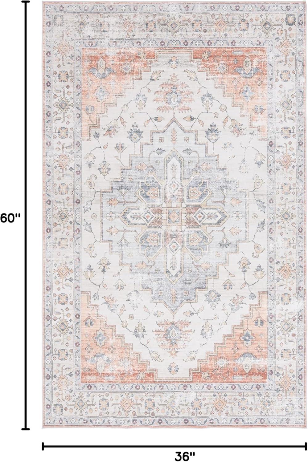 image:imageSafavieh Washable Rug Arizona Collection 8 x 10 Rust amp Beige Slip Resistant amp Easy to Clean Ideal for Living Room Bedroom Home Office Dining Space ARZ209PSageLight Rust