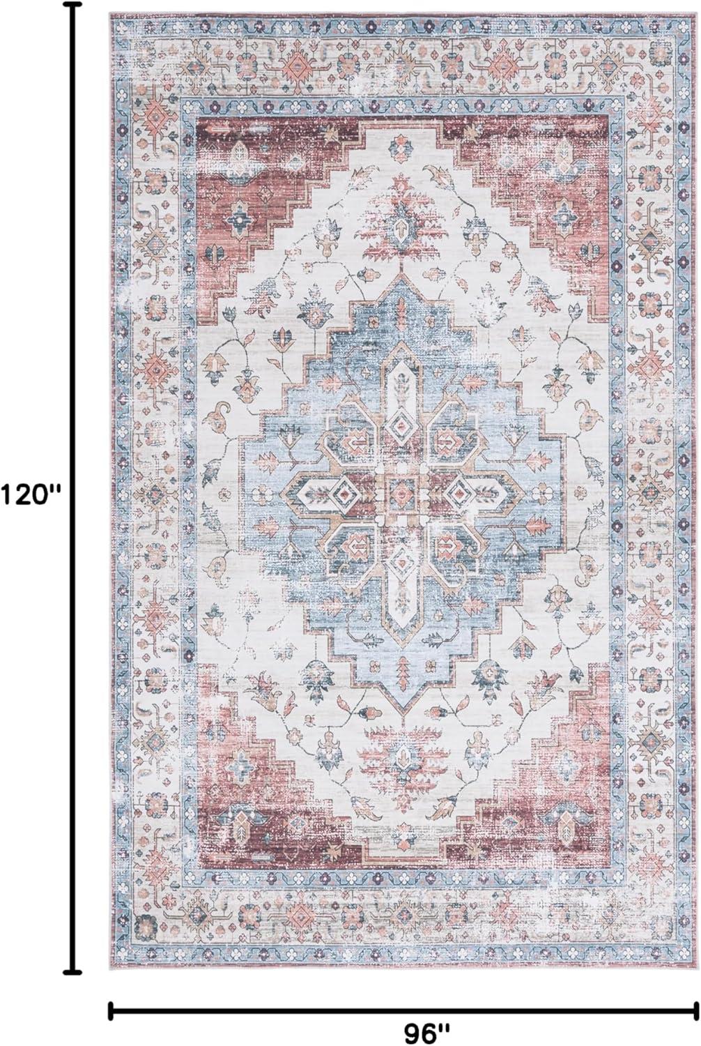 image:imageSafavieh Washable Rug Arizona Collection 8 x 10 Rust amp Beige Slip Resistant amp Easy to Clean Ideal for Living Room Bedroom Home Office Dining Space ARZ209PSageIvory